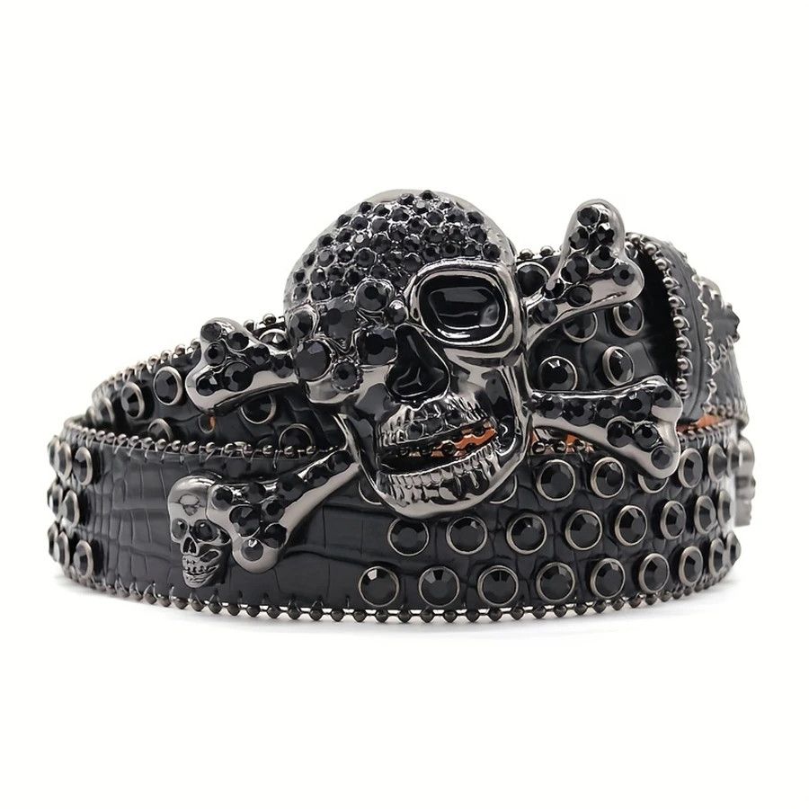Japanese Brand Rhinestone skull belt Size ONE SIZE - 2 Thumbnail