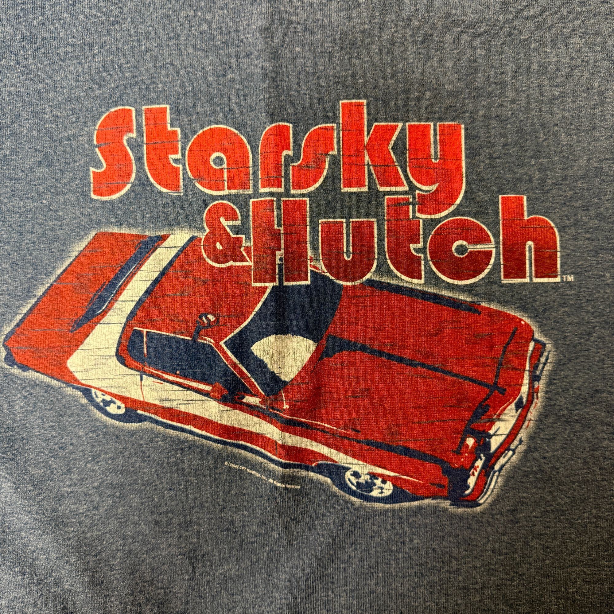 AAA 80's Heather STARSKY HUTCH Throwback Muscle Car 50/50 Ringer Size US M / EU 48-50 / 2 - 3 Thumbnail