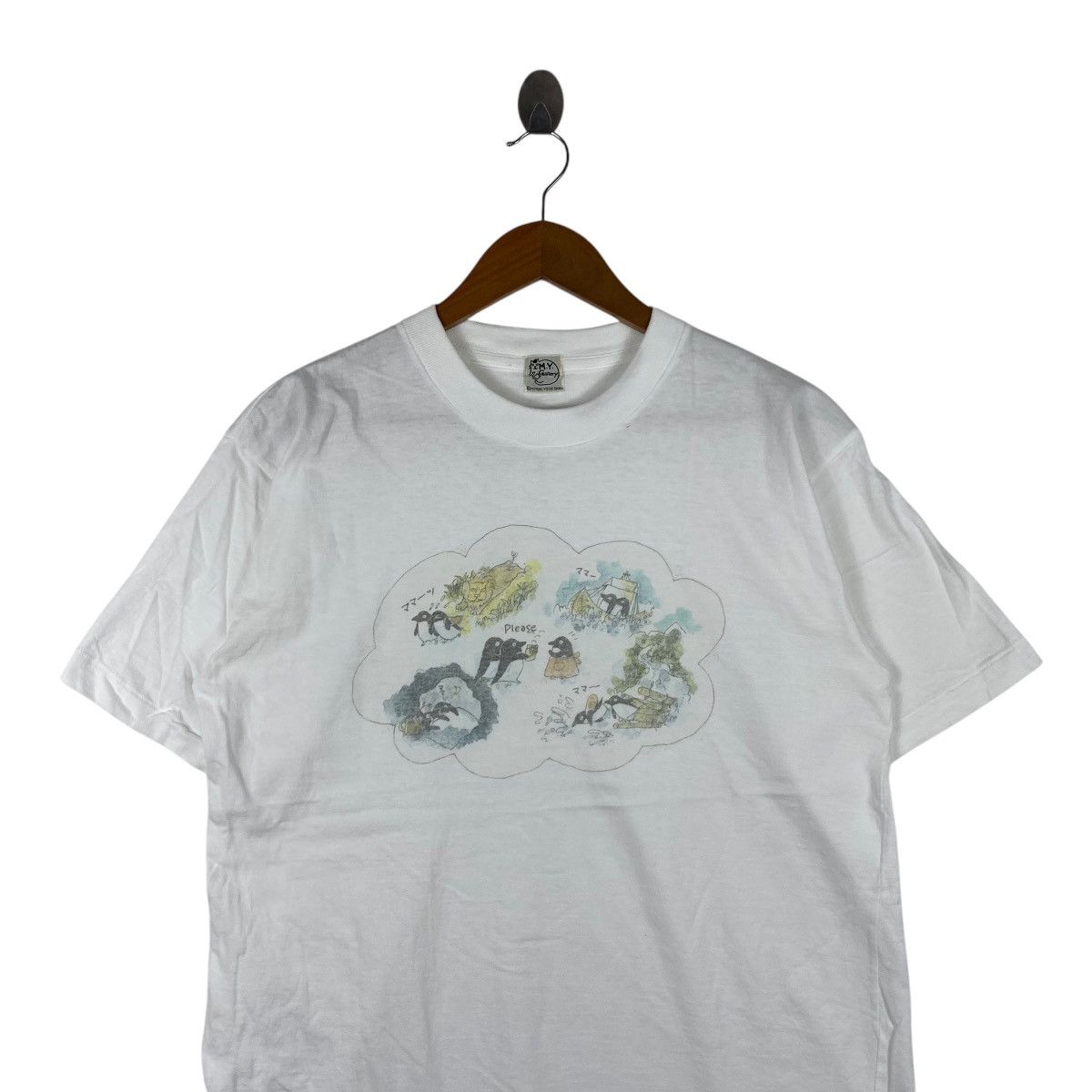Vintage Vintage MIYUKI YOSHIZAWA ARTIST Penguin Illustration Tee Size M / US 6-8 / IT 42-44 - 2 Thumbnail