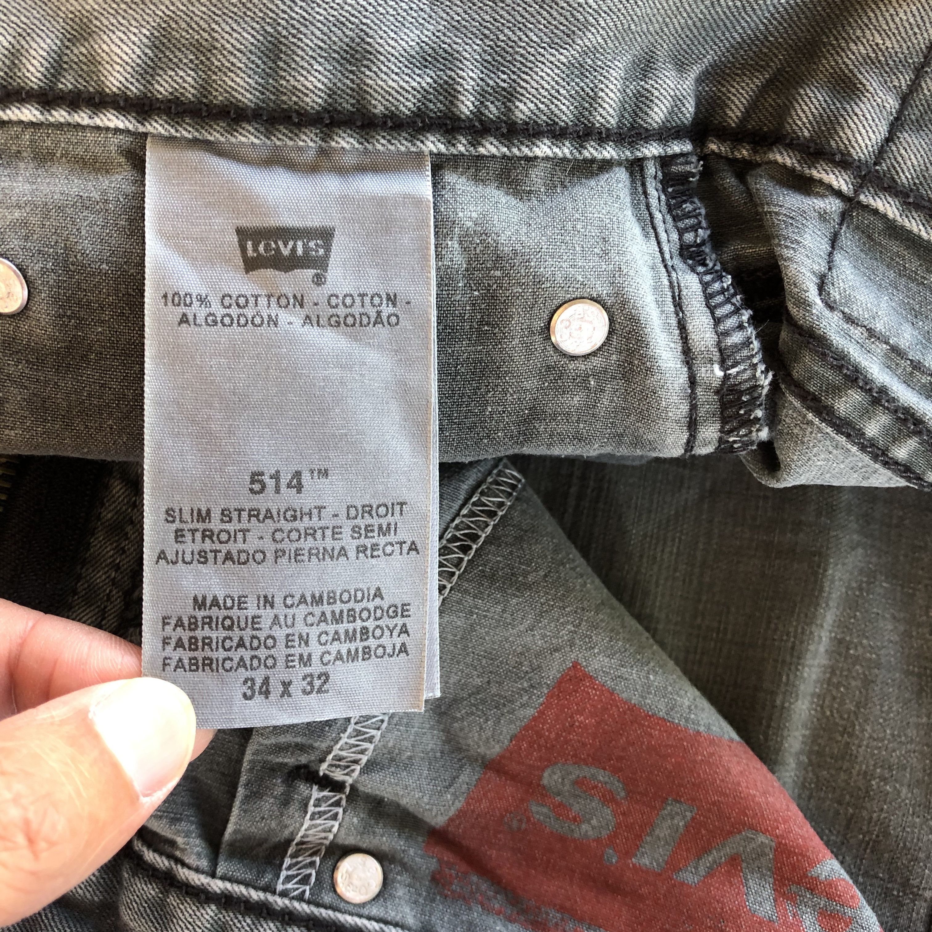 Levi's Vintage Levis Super Black Ash Gray Jeans Levi's 514 Denim Size US 34 / EU 50 - 9 Thumbnail