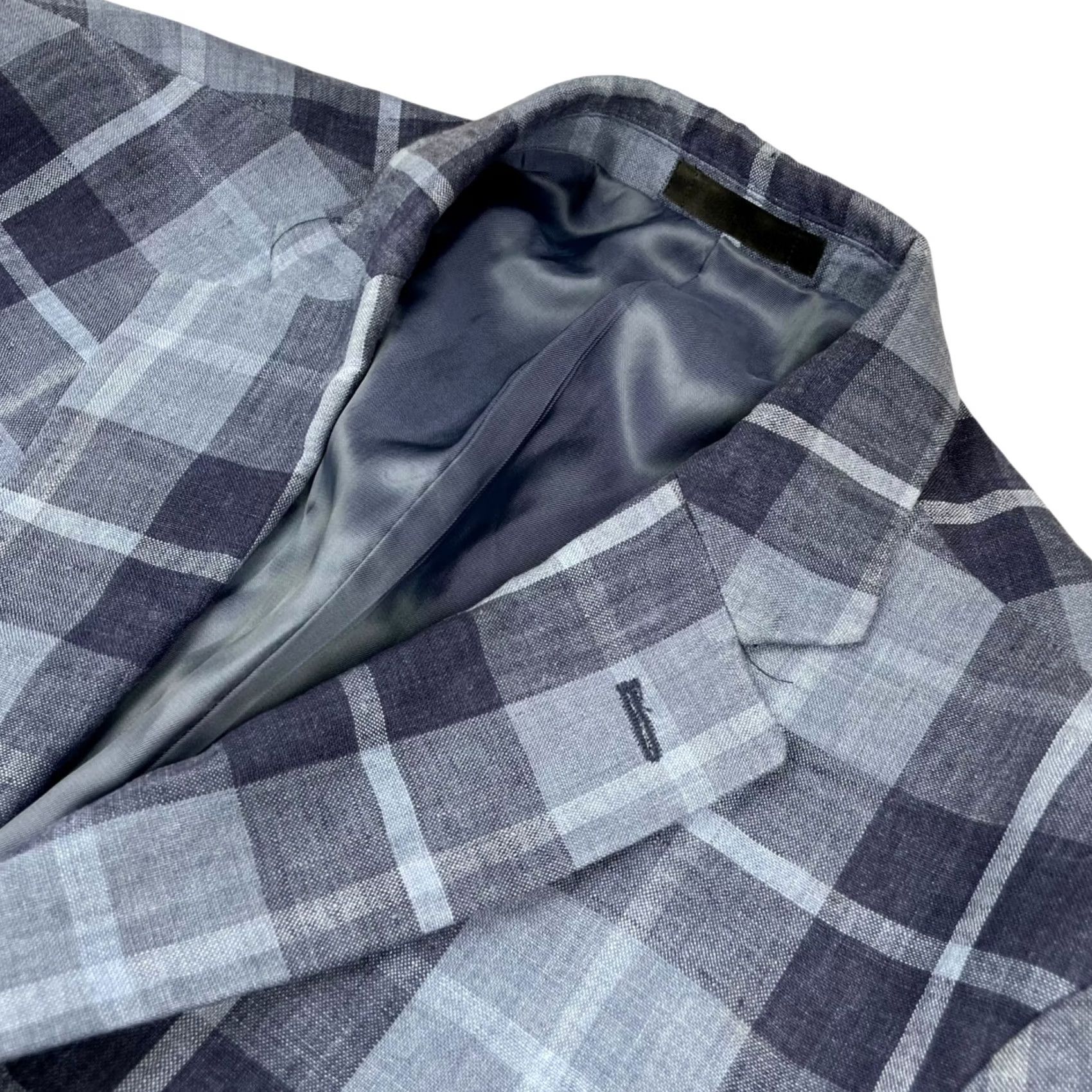 Ralph Lauren Ralph Lauren LRL Blazer Men's 100% Linen Blue Plaid 2-Button 40R Regular Size 40R - 2 Thumbnail
