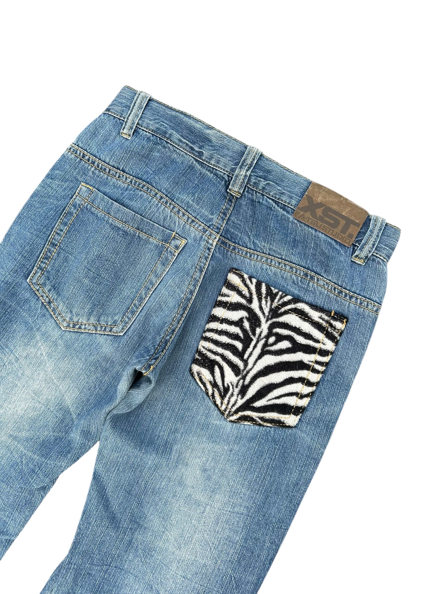 If Six Was Nine × KMRii × Kapital Batsu Skull Poems Distressed Japanese Punk Denim Jeans Size US 29 - 11 Thumbnail