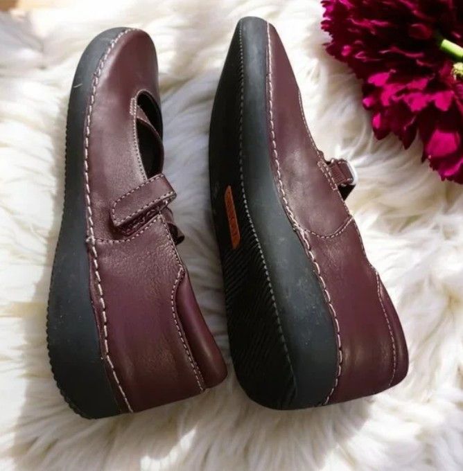 Vionic Vionic Judith Burgundy Mary Jane Flat Shoes Size 8.5 Size US 8.5 / IT 38.5 - 4 Thumbnail