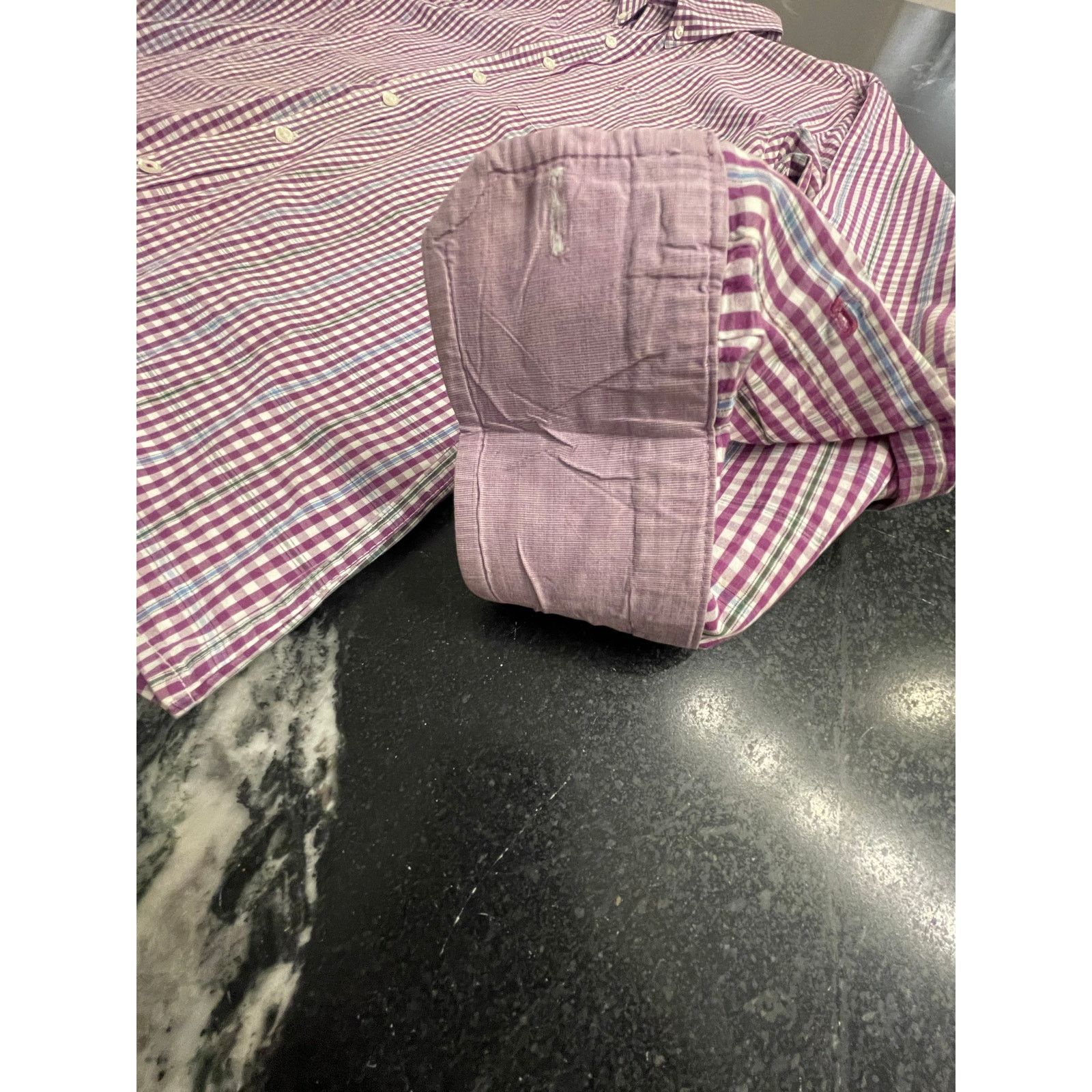 Izod IZOD purple plaid men's long sleeve button up L Size US L / EU 52-54 / 3 - 9 Thumbnail