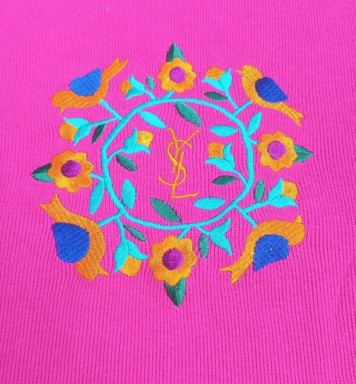 Yves Saint Laurent YSL Vintage Big Logo Embroidery Sweatshirt Top Size M / US 6-8 / IT 42-44 - 4 Thumbnail