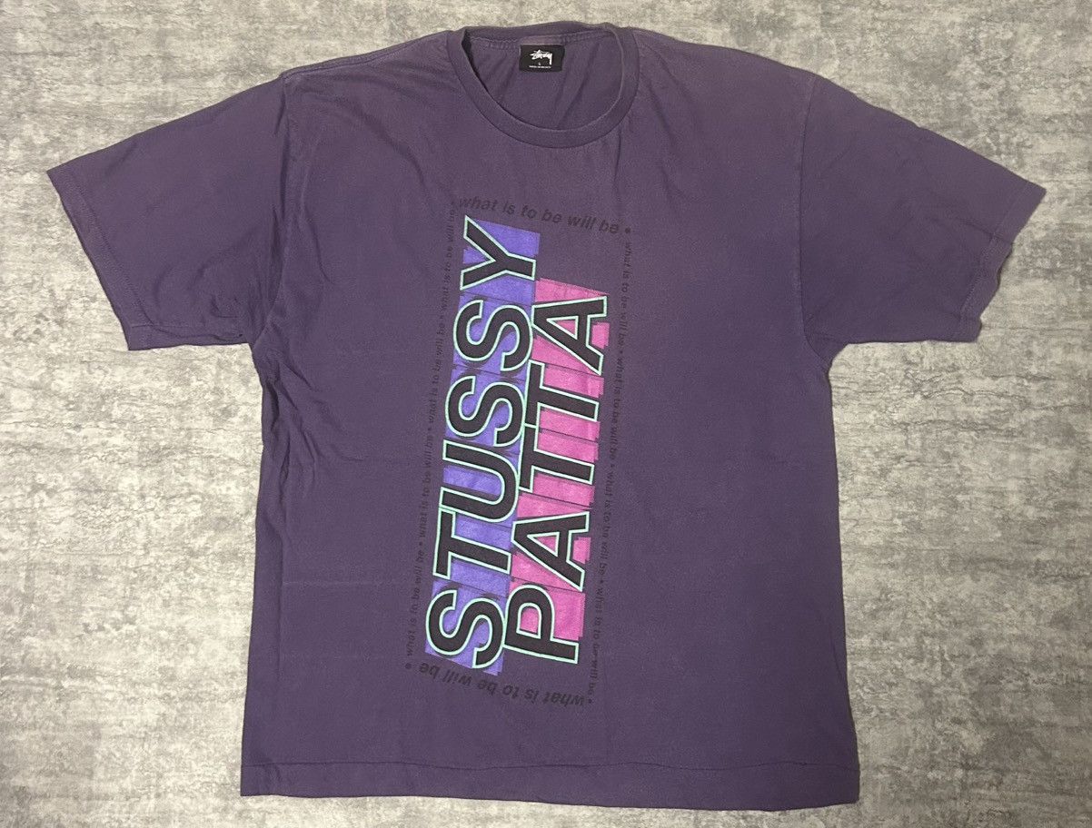Patta × Stussy Stussy x Patta Rare Collab Graphic Purple Tee - Size L Size US L / EU 52-54 / 3 - 2 Thumbnail