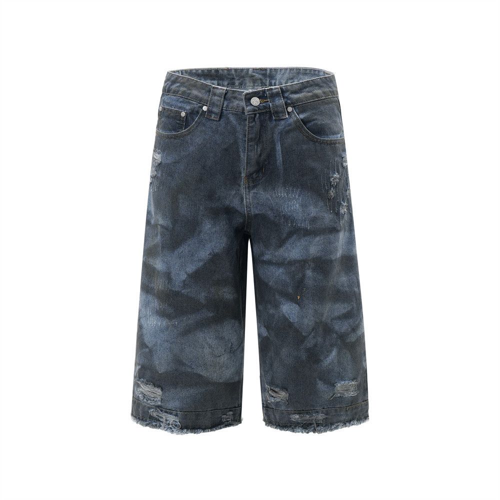 Vintage Distressed Calf Dirty Blue Jorts Jeans Size US 29 - 2 Thumbnail