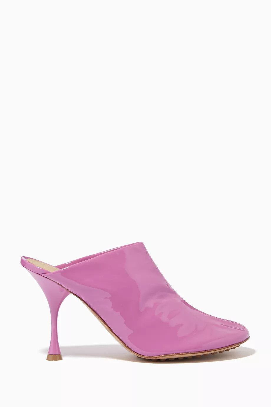 Bottega Veneta o1y0725 Spool Heel Mules in Pink Size US 5 / IT 35 - 1 Thumbnail