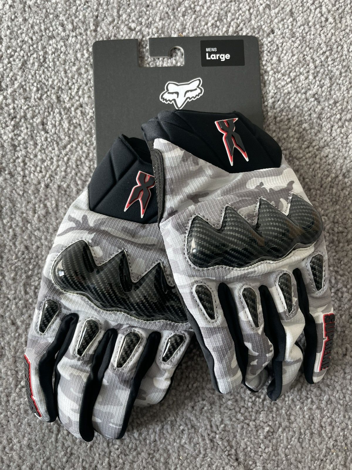 Fox Racing × Supreme Supreme x Fox Racing DMX Gloves Size ONE SIZE - 3 Thumbnail