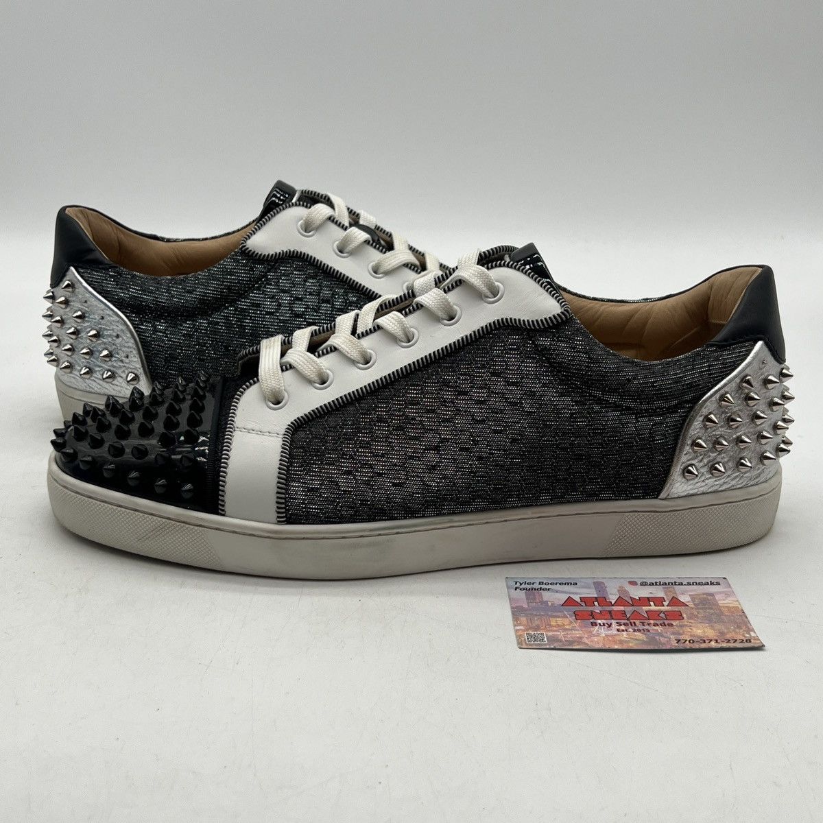Christian Louboutin Christian Louboutin seavaste 2 orlato flat silver black Grailed