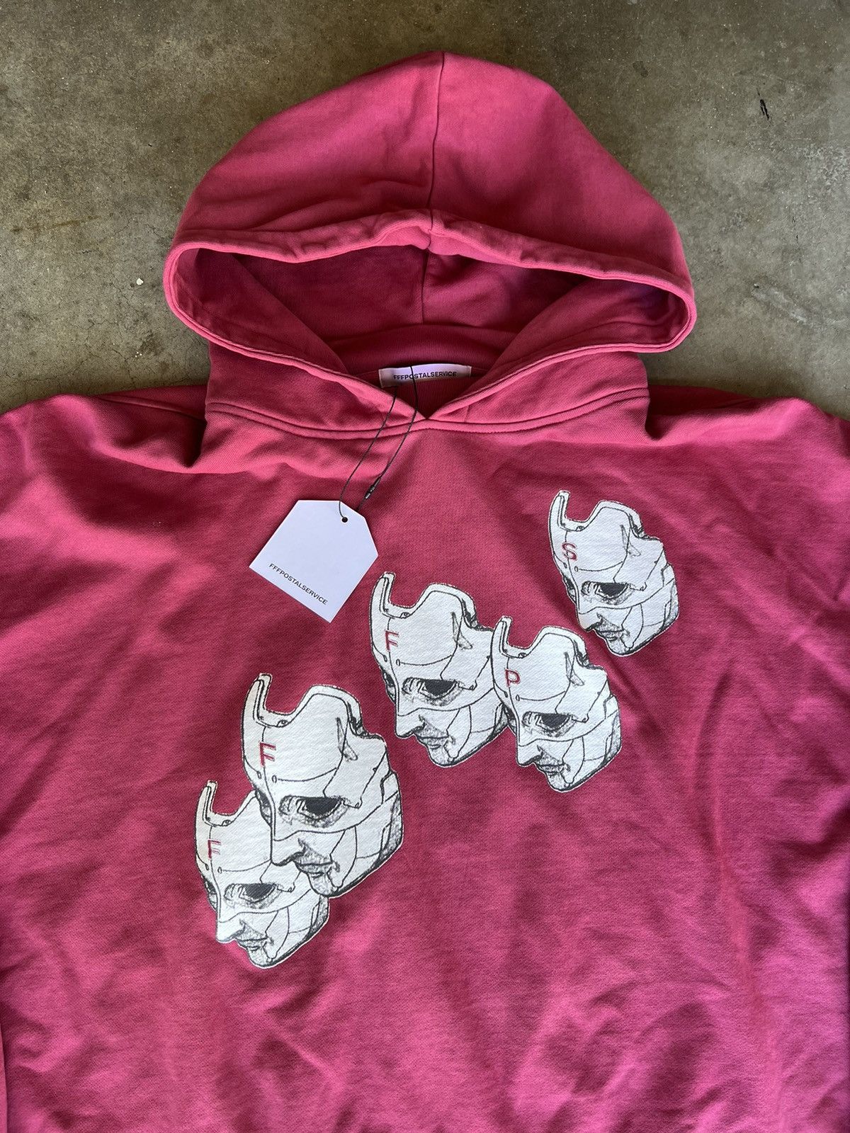 FFFPOSTALSERVICE FFFPostalService FFFace Round Hem Hoodie Red Size US XL / EU 56 / 4 - 3 Thumbnail