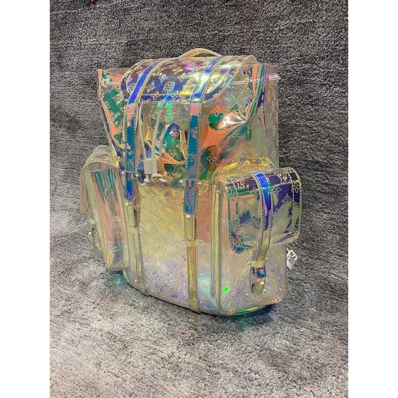 Louis Vuitton Louis Vuitton Iridescent Monogram PVC Logo Backpack Bag Size ONE SIZE - 11 Thumbnail