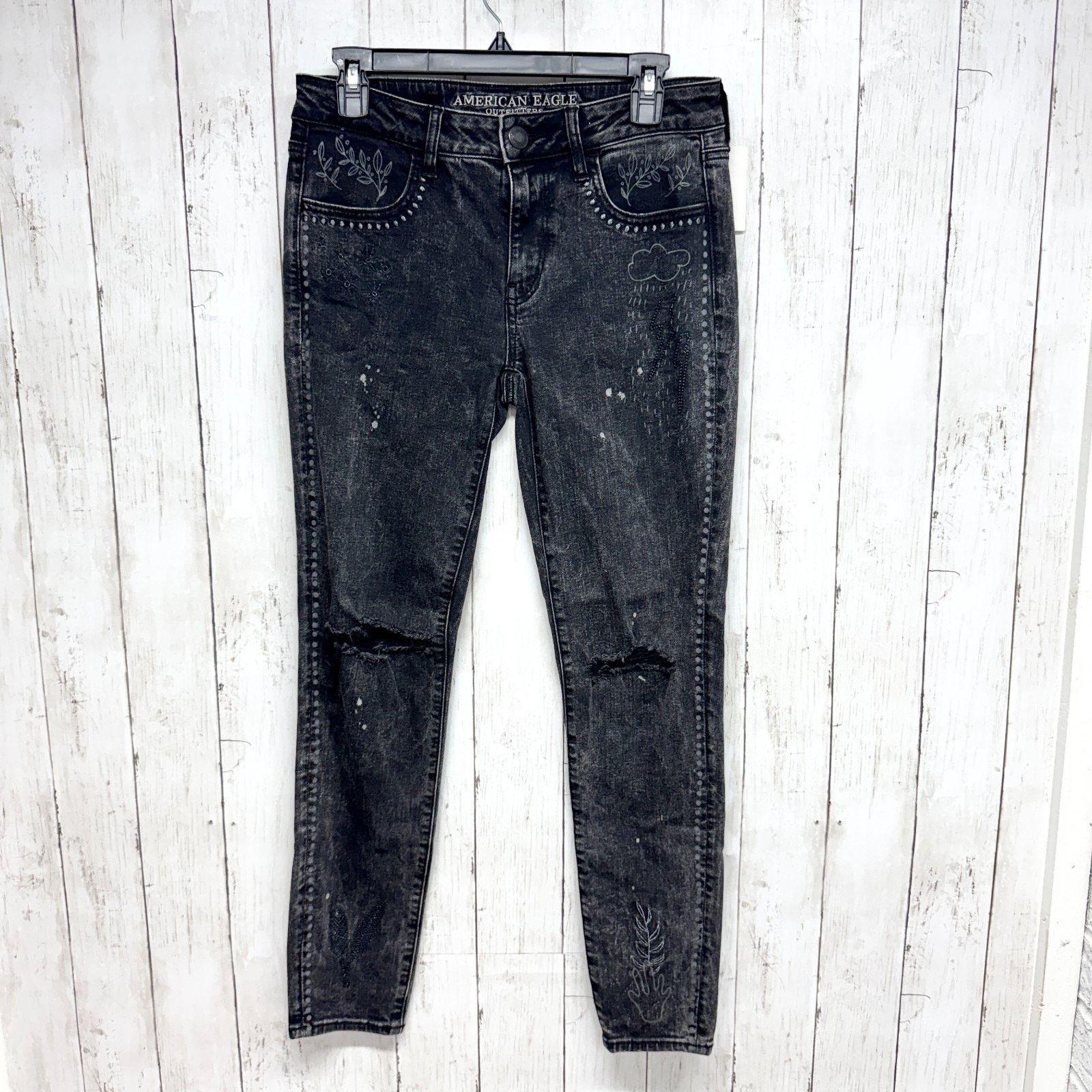 American Eagle Outfitters American Eagle Pants Size 8 Reg Super Stretch X Jeggings Size 30" / US 8 / IT 44 - 1 Thumbnail
