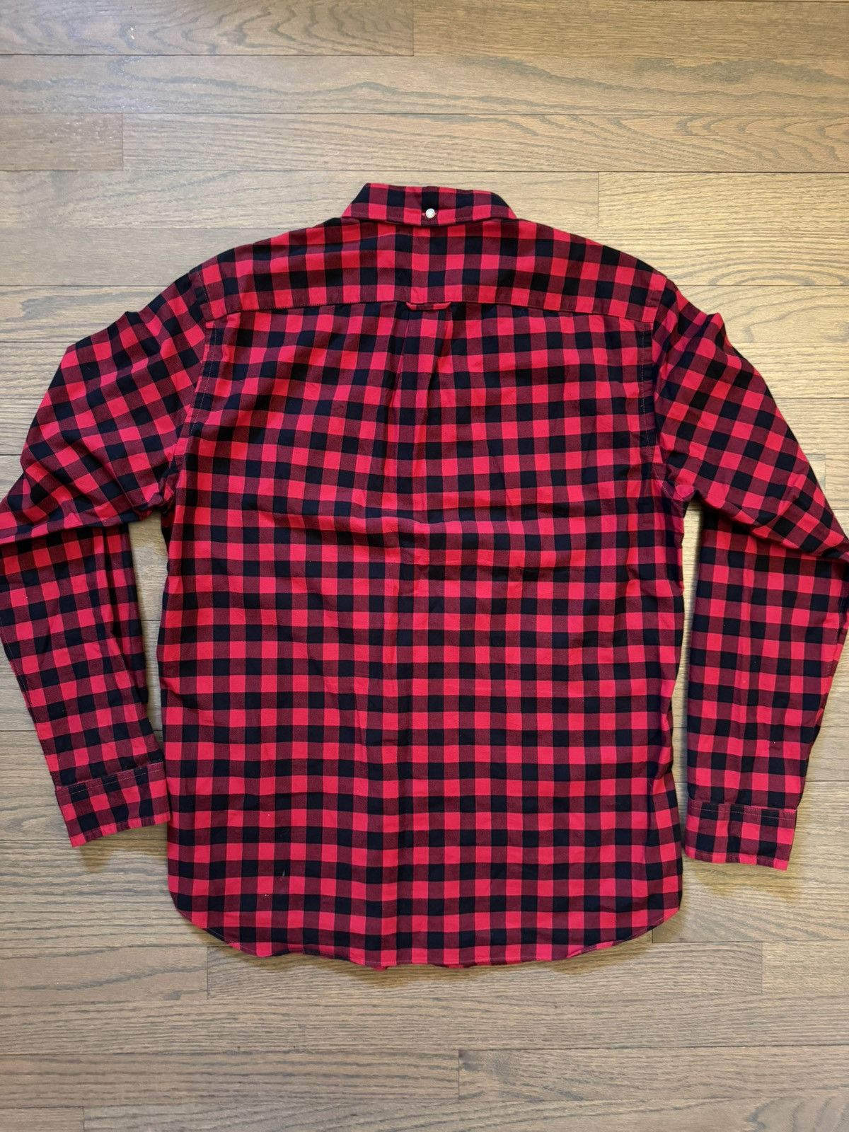J.Crew J. Crew Red & Black Plaid Shirt Size US L / EU 52-54 / 3 - 2 Thumbnail