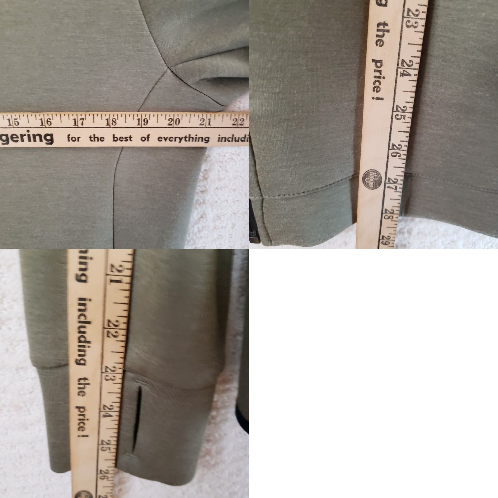 Champion Champion Men's Full Zip Hoodie L Green Thumb Holes Sleeves Nike, wait - no. Size US L / EU 52-54 / 3 - 11 Thumbnail