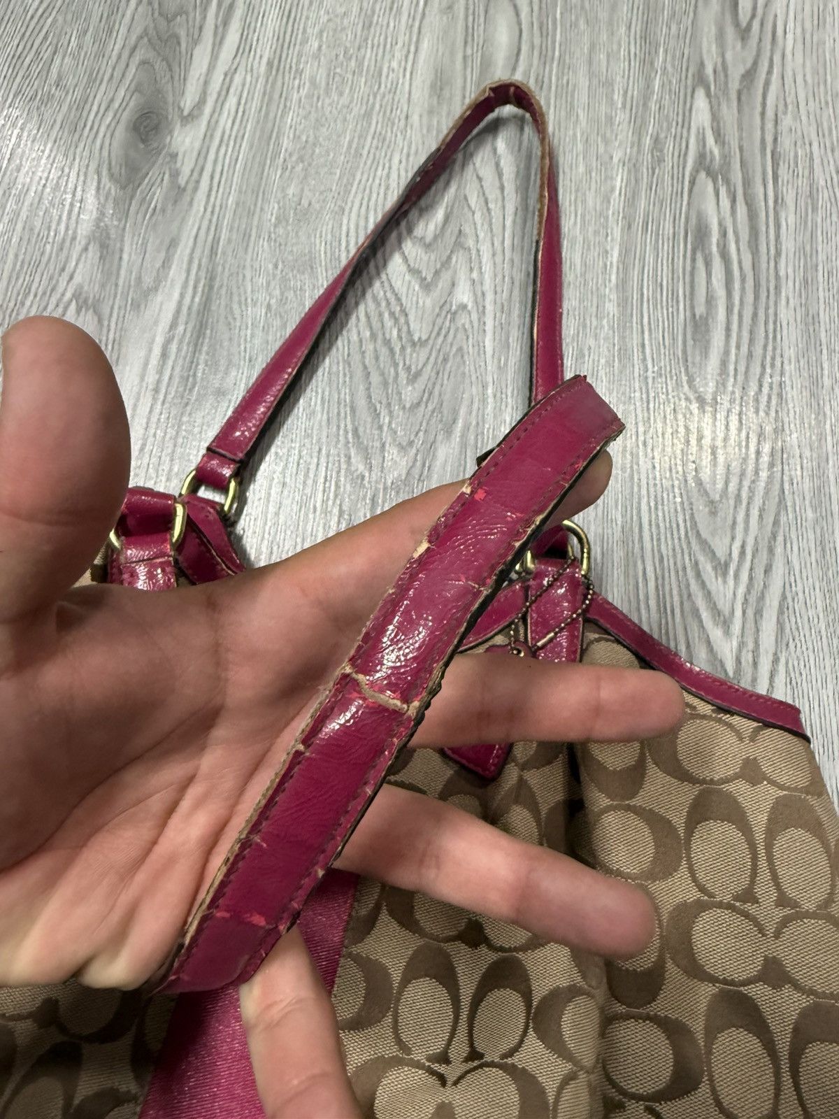 Coach 90’s COACH RARE LEATHER RETRO VINTAGE Y2K PINK BAG Size ONE SIZE - 4 Thumbnail