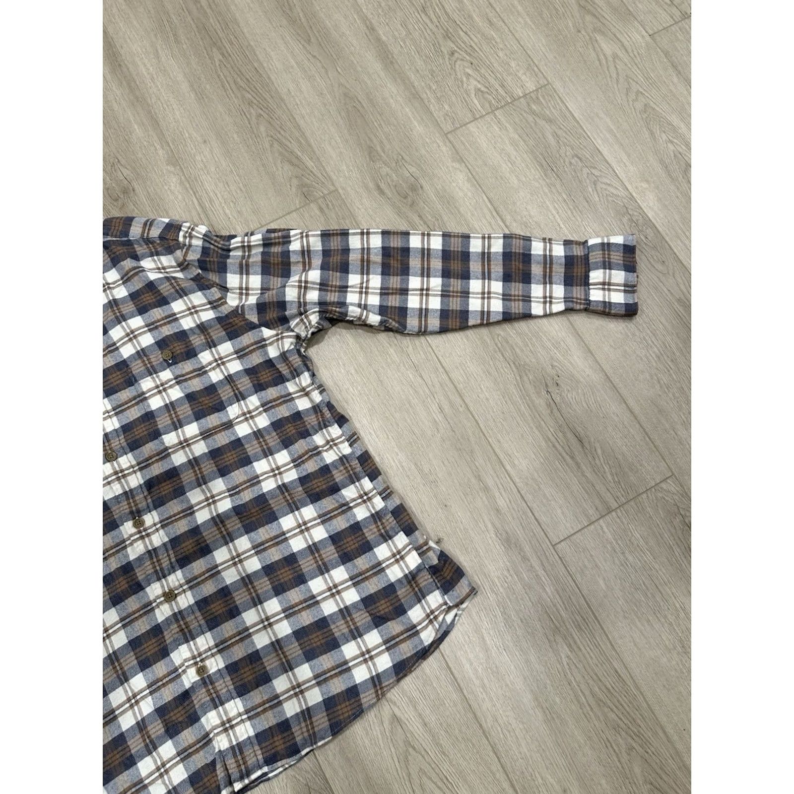 Faherty Faherty Shirt Mens 2XL The All Time Casual Brushed Flannel Autumn Plaid Size US XXL / EU 58 / 5 - 2 Thumbnail