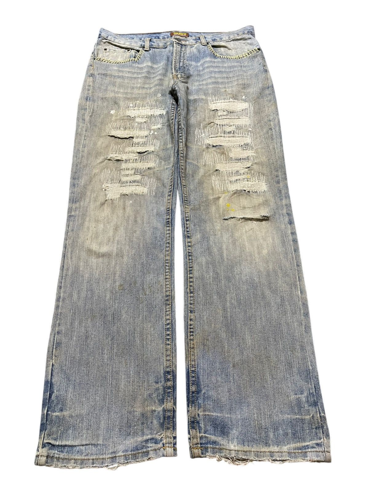 Vintage Japanese Brand Mud Wash Distressed Kapital Inspired