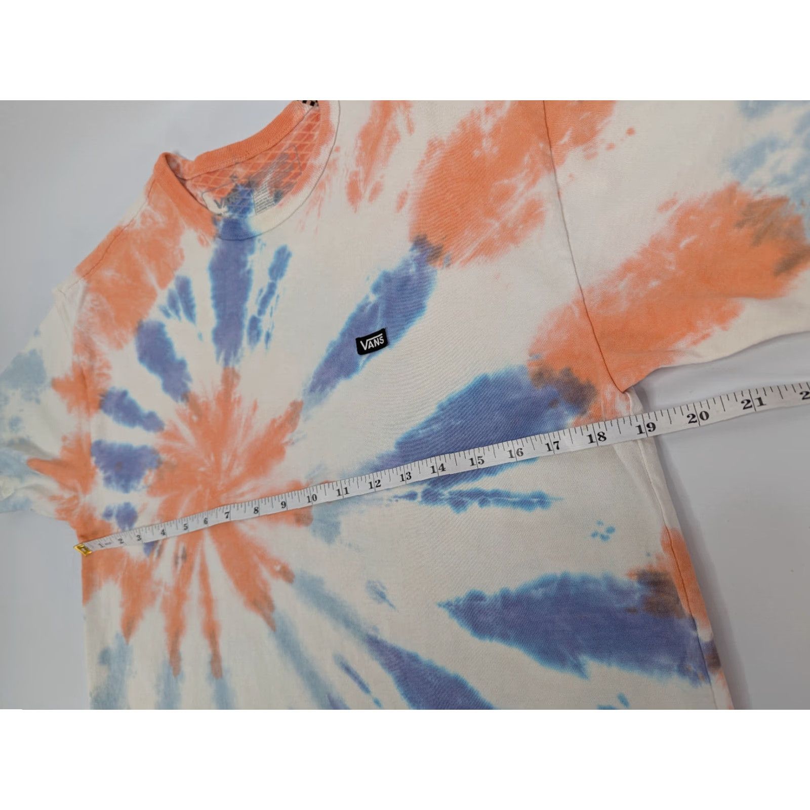 Vans Vans T-Shirt Mens Medium Orange Blue Crew Neck Short Sleeve Classic Fit Tie-Dye Size US M / EU 48-50 / 2 - 4 Thumbnail