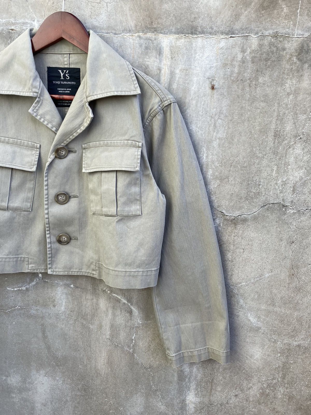 Y's Cropped Safari Denim Jacket Size US M / EU 48-50 / 2 - 3 Thumbnail