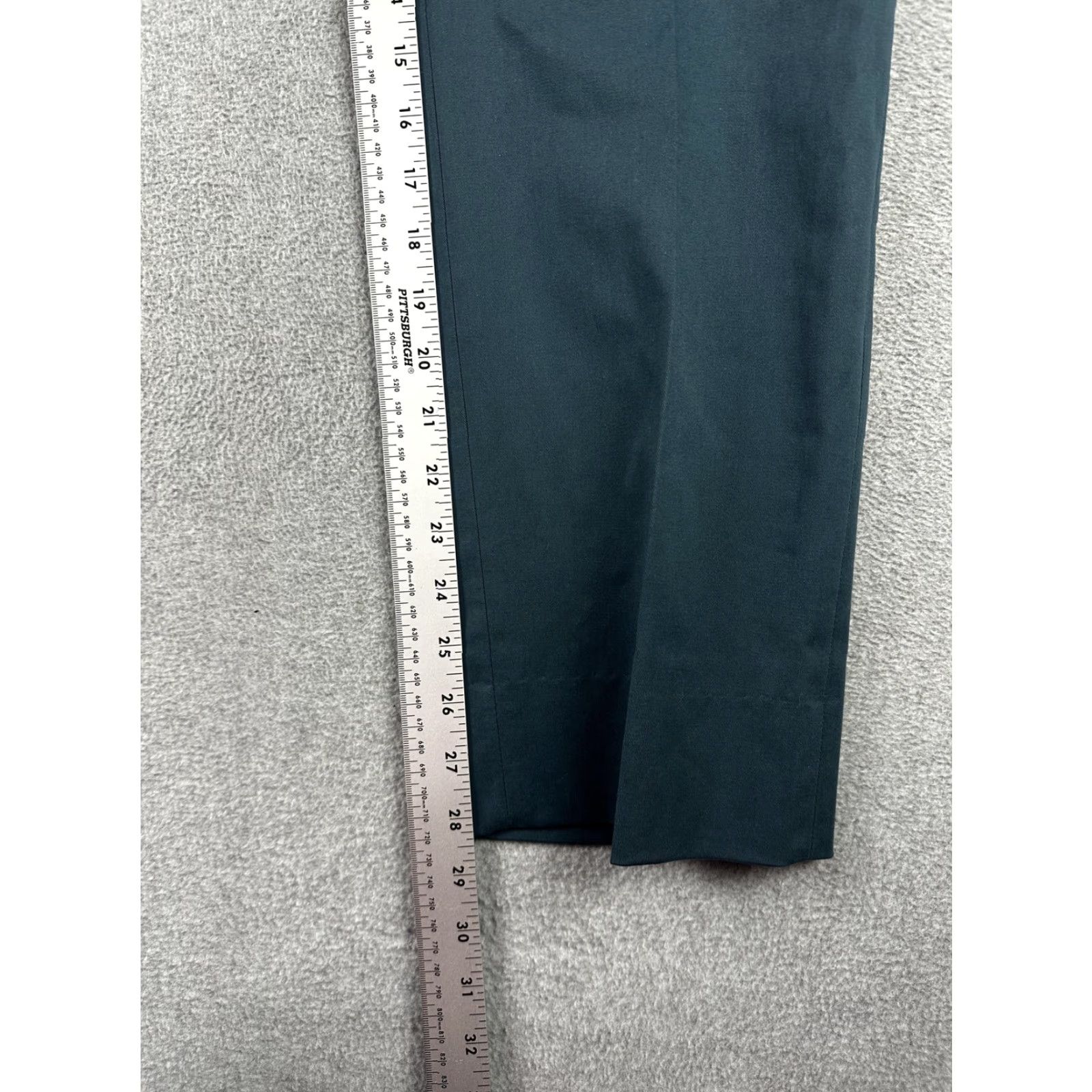 Vintage Samuelsohn Dress Pants Mens 38x32 33x28 Teal Cotton Stretch Flat Front Pockets Business Casual Slacks Canada Mens Size US 33 - 6 Thumbnail