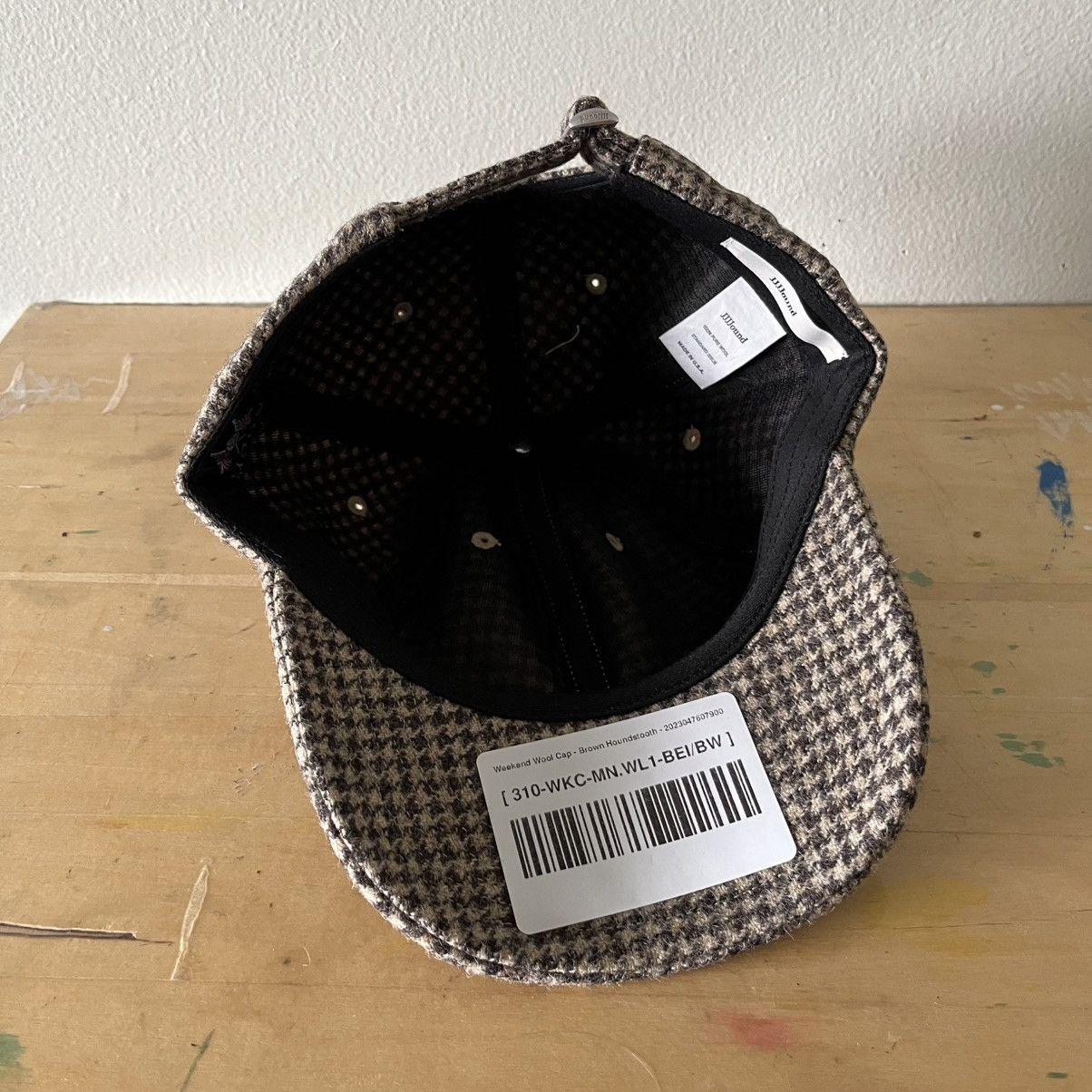 JJJJound Weekend Wool Houndstooth Hat Size ONE SIZE - 7 Thumbnail