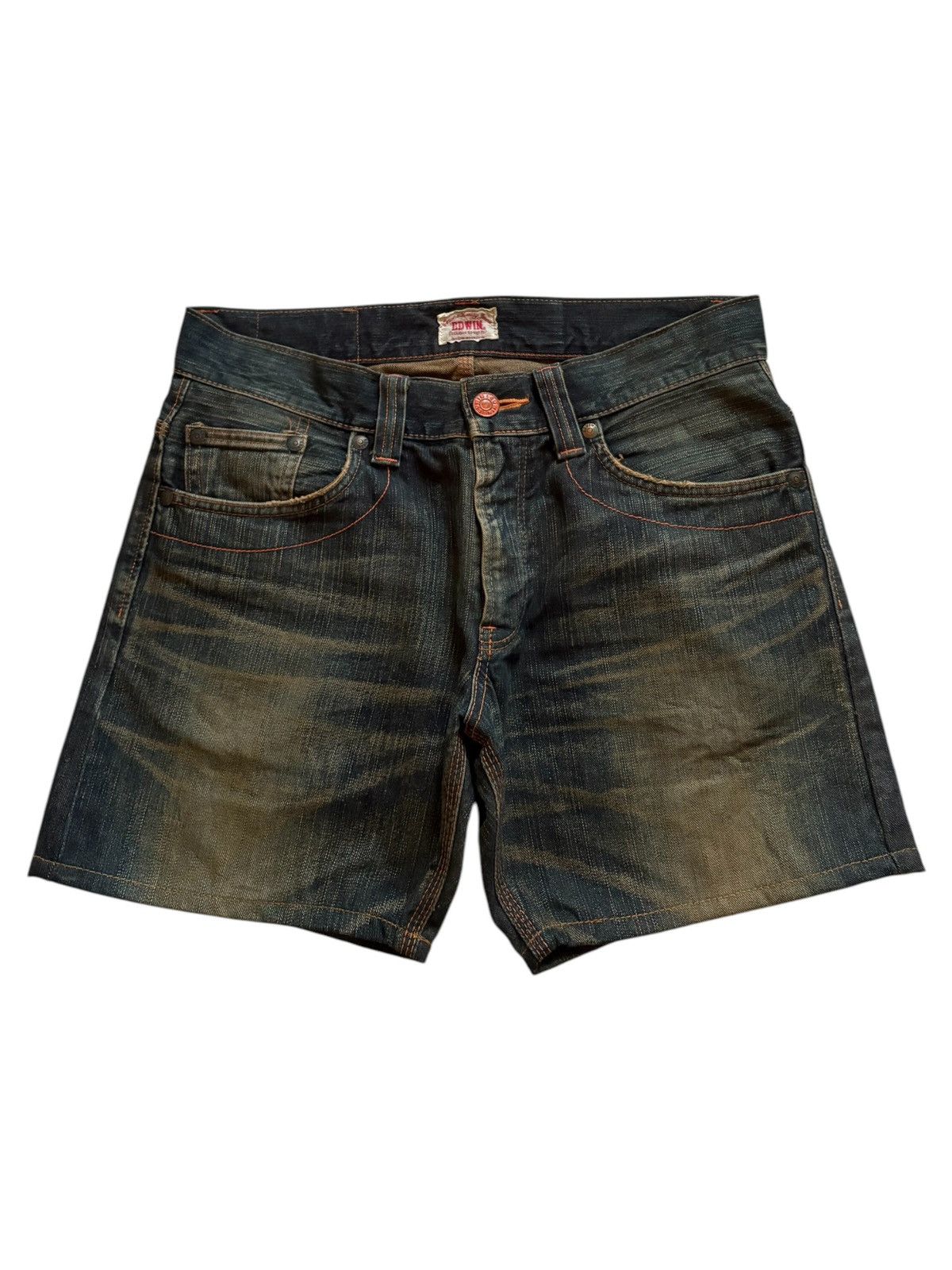 Edwin SALES🔥Exclusive Vintage Edwin Rusty Mud Wash Jean Shorts Size US 34 / EU 50 - 1 Thumbnail