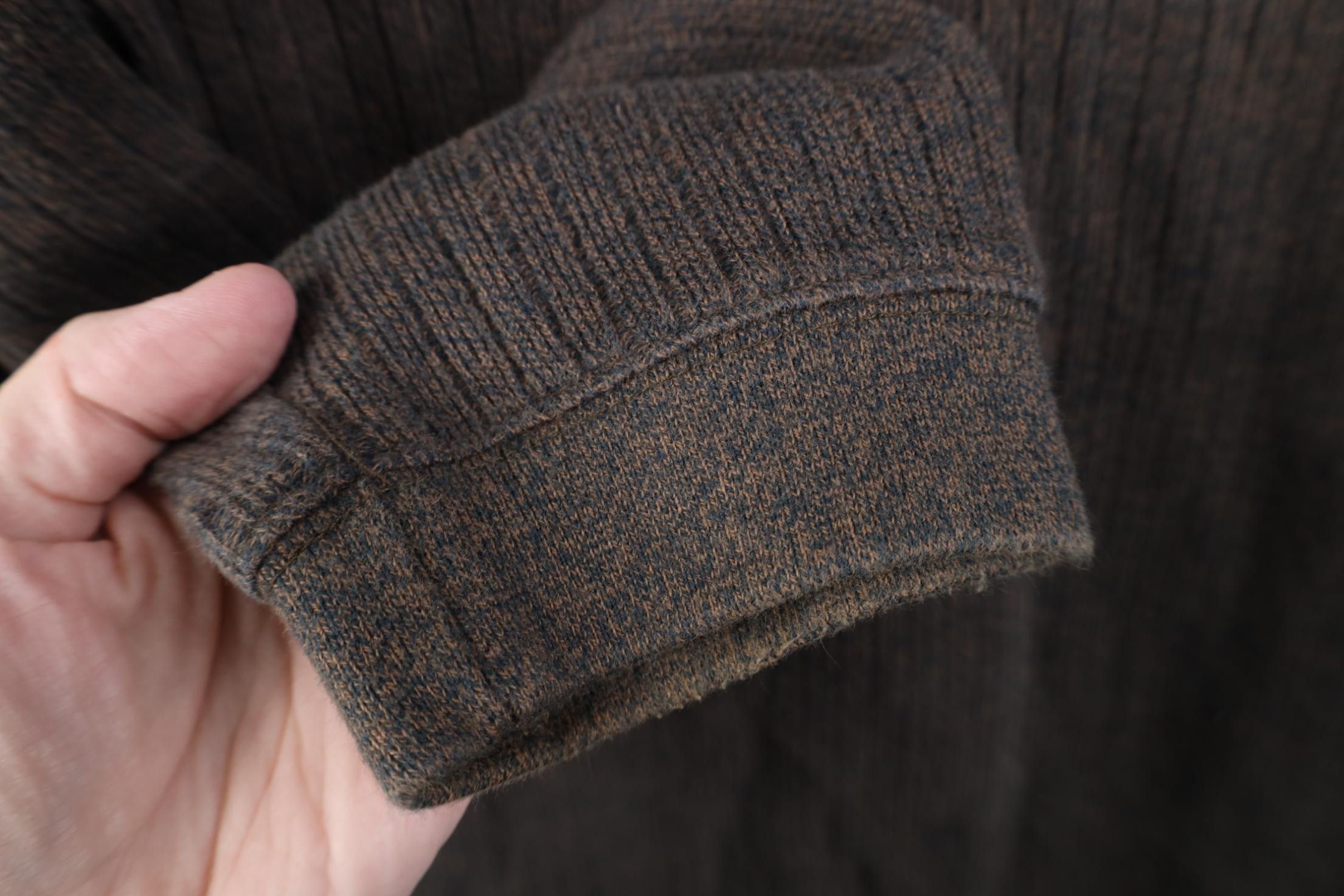 Vintage Vintage 90s Streetwear Ribbed Knit Henley T-Shirt Brown Size US XXL / EU 58 / 5 - 6 Thumbnail