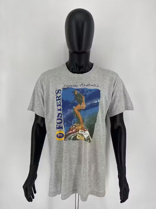 Budweiser 90s Made in Australia Fosters Beer Vintage Tee Shirt Travis Size US L / EU 52-54 / 3 - 2 Thumbnail