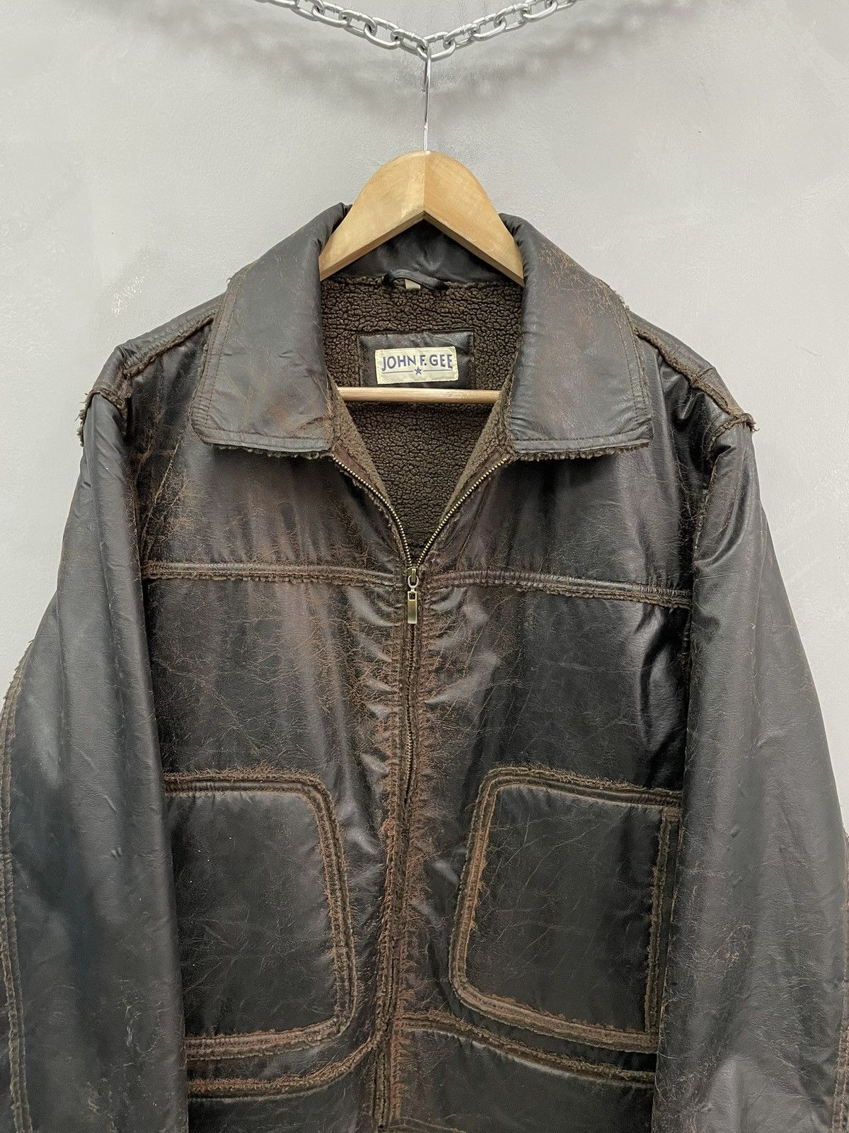 Other Fur bomber aviator jacket shearling lining Size US L / EU 52-54 / 3 - 2 Thumbnail