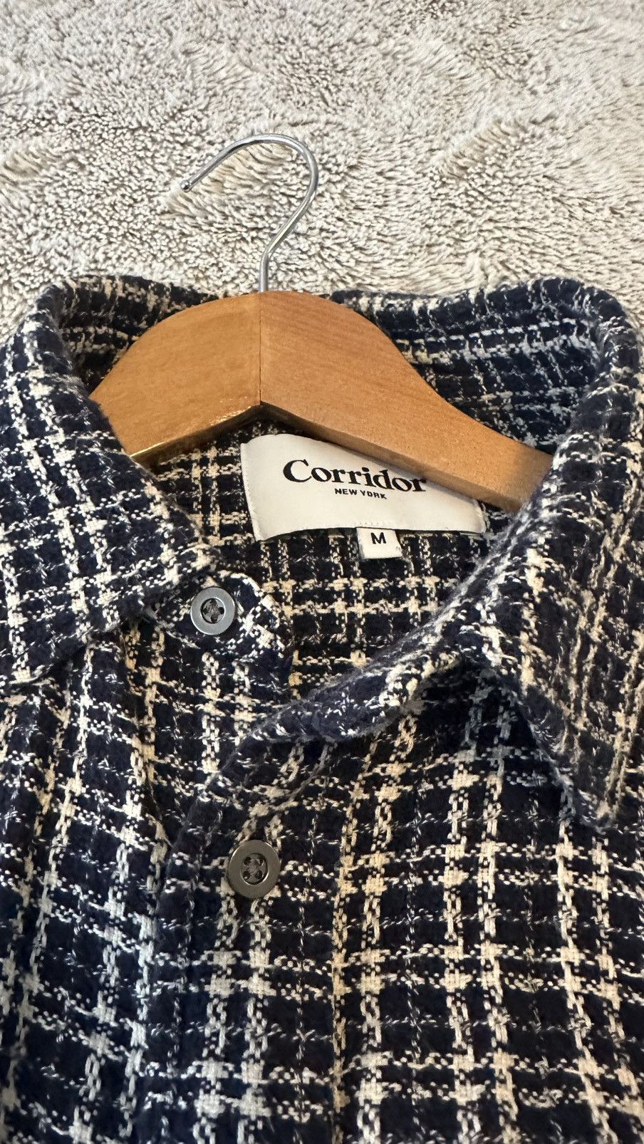 Corridor Reverse Tweed Snow Check Shirt Size US M / EU 48-50 / 2 - 7 Thumbnail