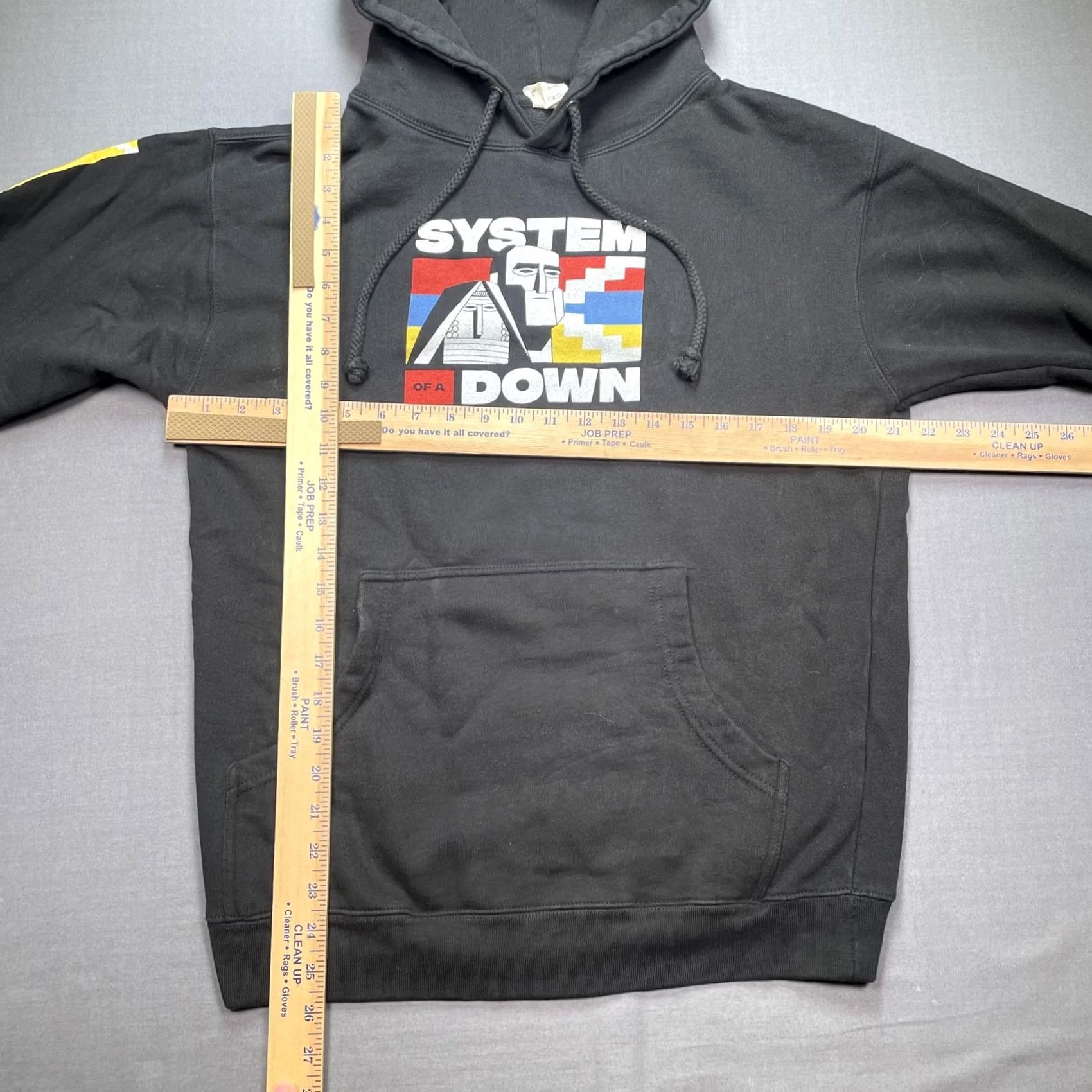 Vintage System Of A Down Hoodie Mens Small Black Armenia Flag Graphic Fleece Pullover Size US S / EU 44-46 / 1 - 6 Thumbnail