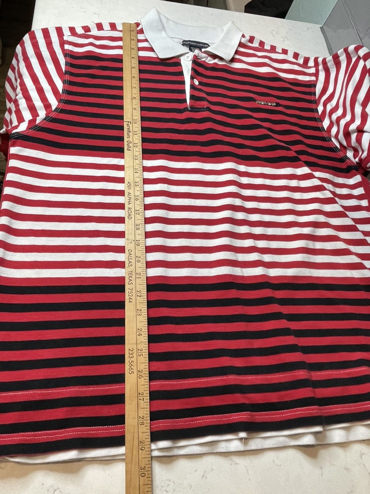 Marithe + Francois Girbaud Marithe Francois Girbaud Vtg 90s Stripped Polo Shirt Size US XXL / EU 58 / 5 - 7 Thumbnail