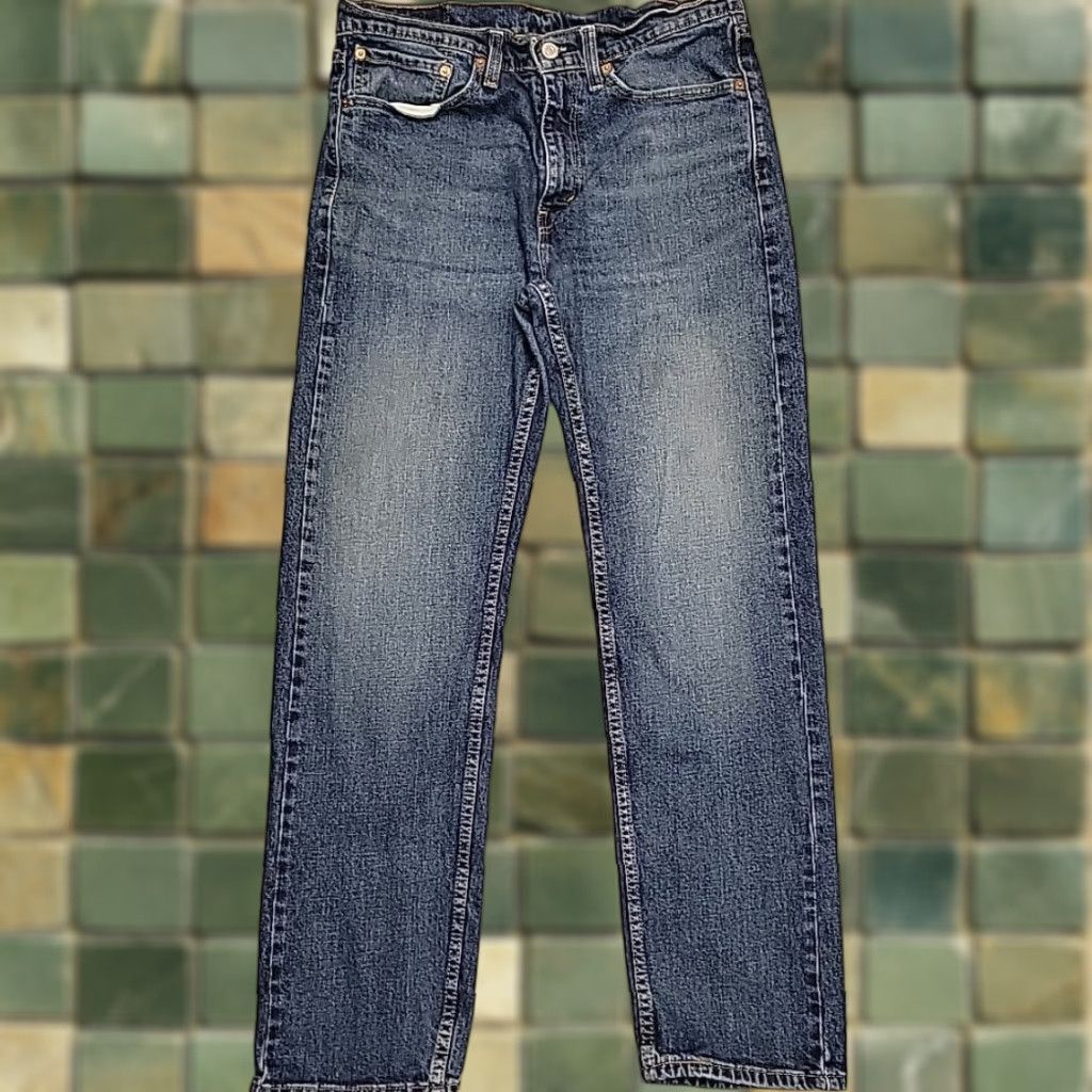 Vintage VINTAGE Levis 505 Jeans Mens 34x32 Blue Regular Fit Straight Leg Denim Everyday Comfort Size US 34 / EU 50 - 1 Thumbnail