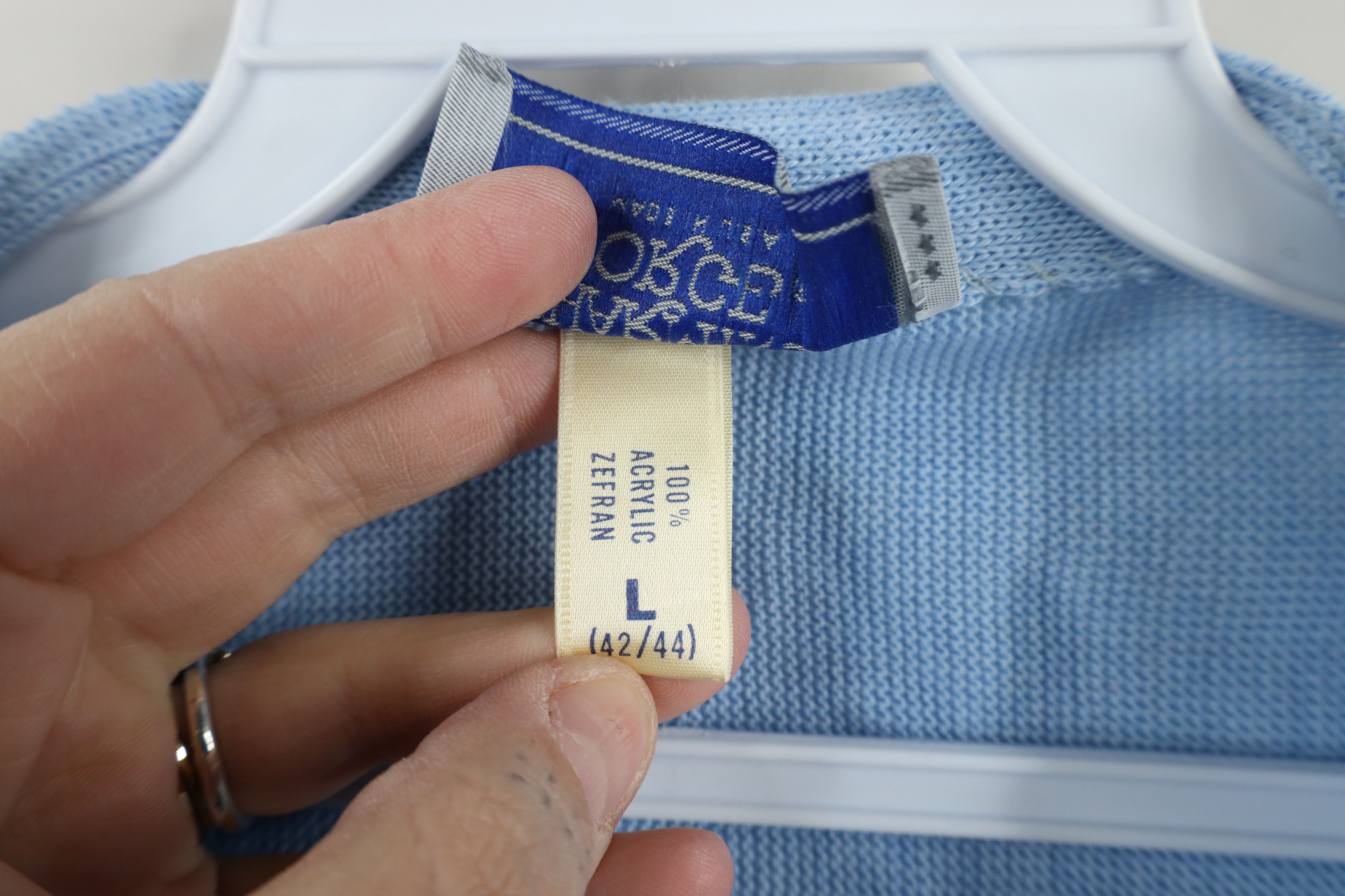 Vintage Vintage 70s Streetwear Cardigan Sweater Carolina Blue USA Size US L / EU 52-54 / 3 - 7 Thumbnail