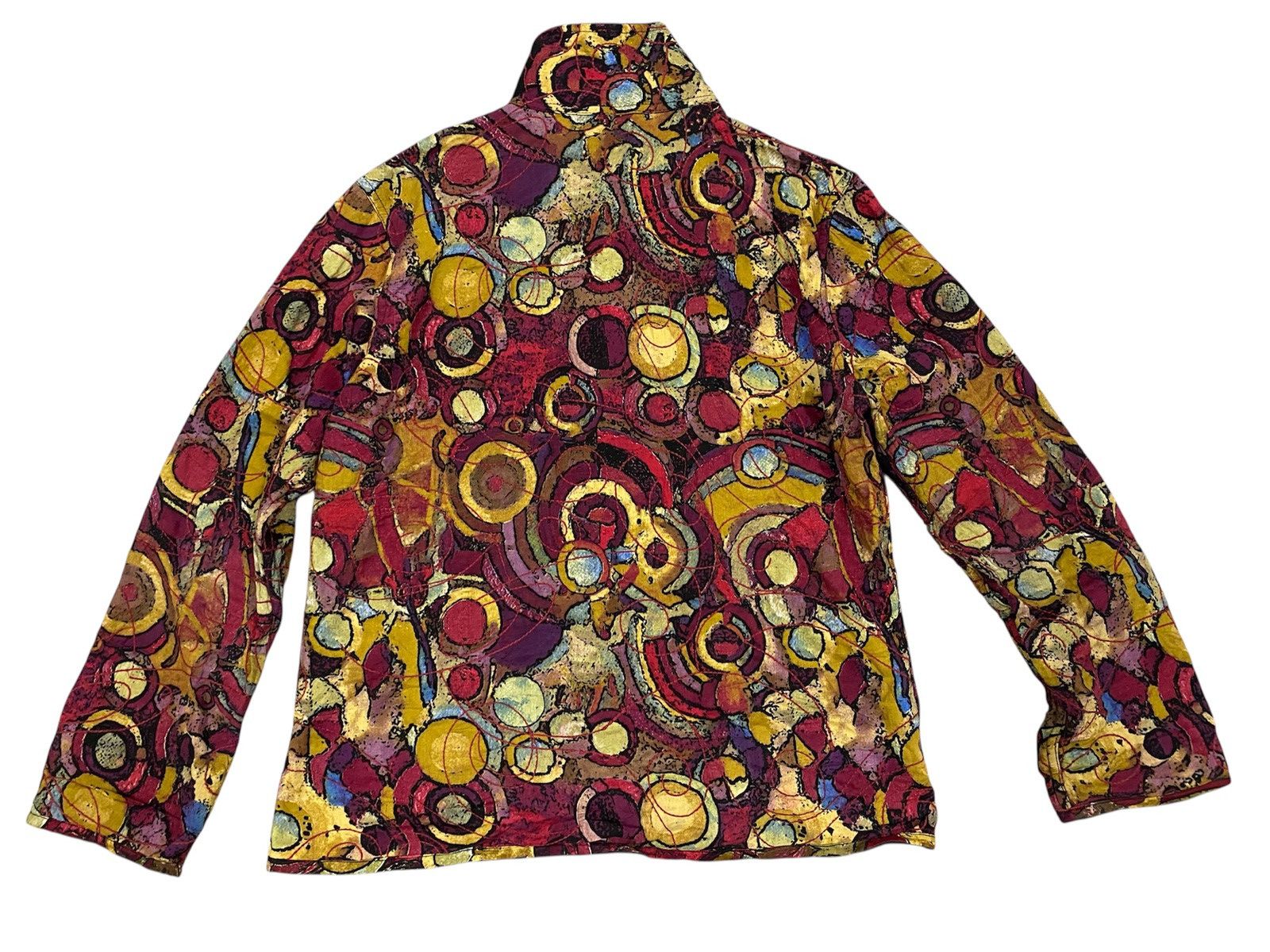 Other Vintage Abstract Art Pattern Jacket – Bold Multicolour Size M / US 6-8 / IT 42-44 - 2 Thumbnail
