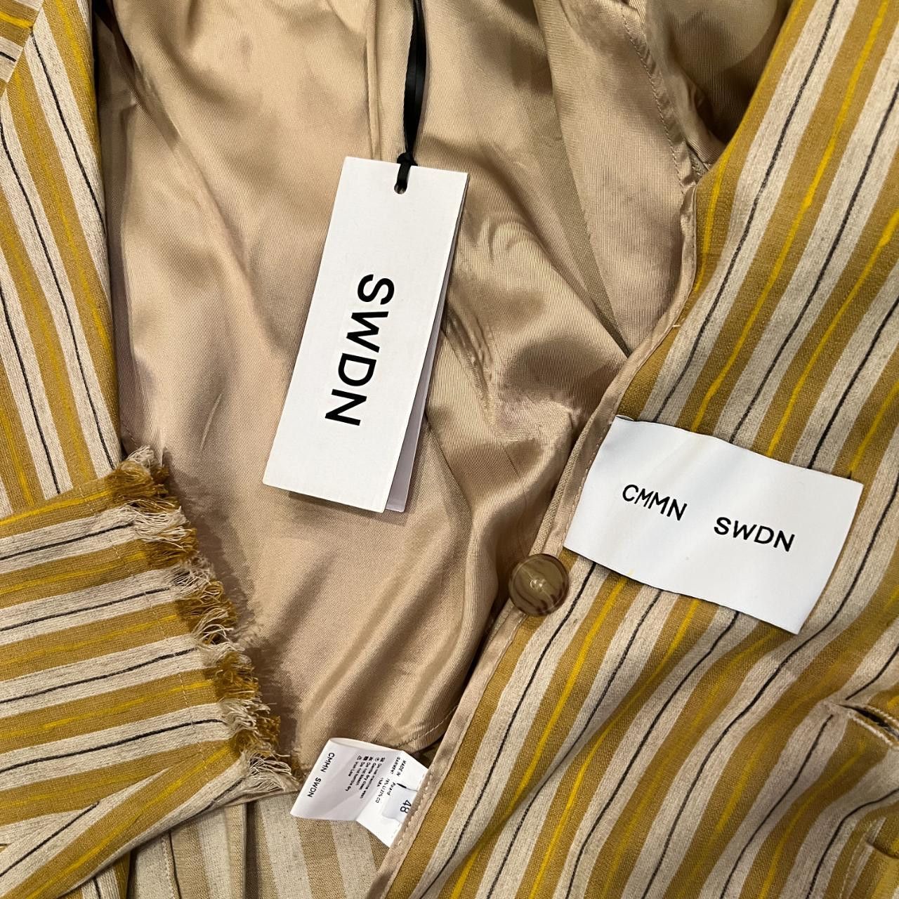 CMMN SWDN Striped Blazer Size 48R - 4 Thumbnail