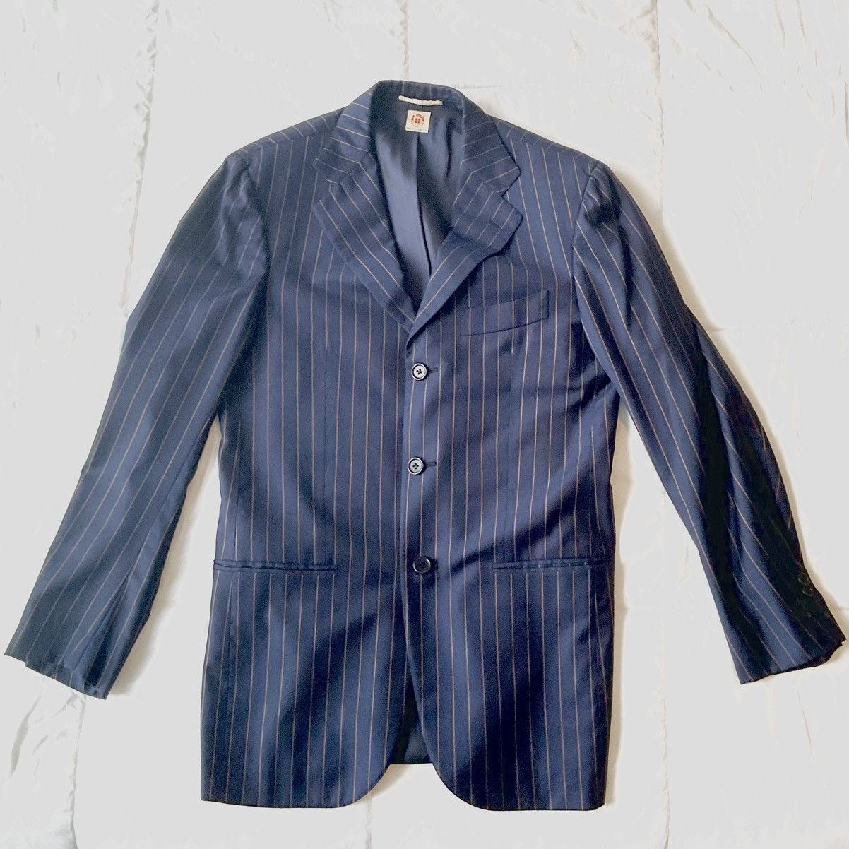 Luigi Borrelli Luigi Borrelli Napoli 100% Wool Suit 36S Nerano Italy Size 36S - 2 Thumbnail