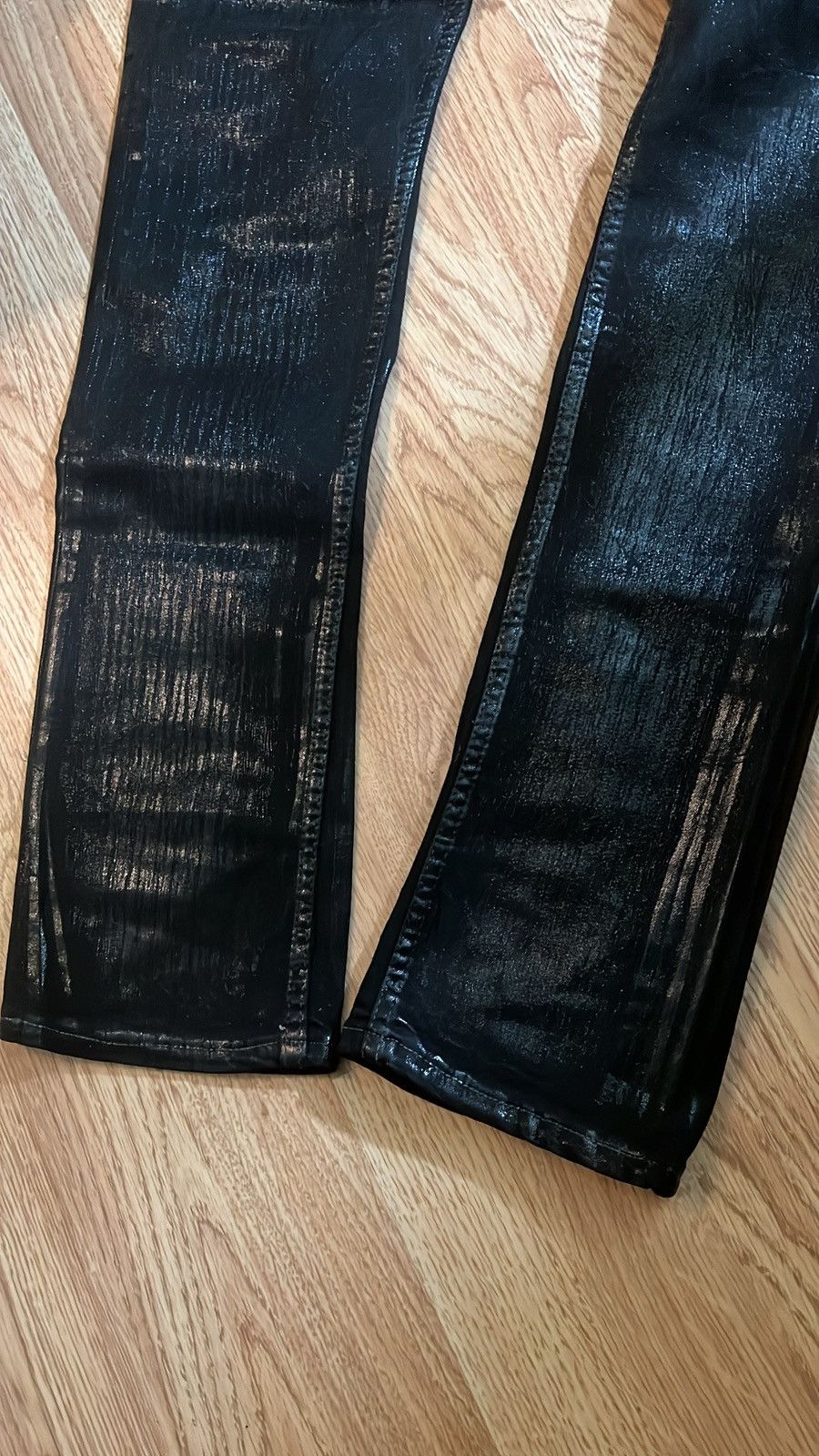 Rick Owens × Rick Owens Drkshdw SS23 EDFU Rick Owens Foil Wax Detroits Size US 29 - 4 Thumbnail