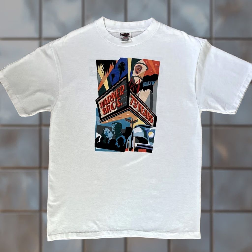 Vintage VINTAGE Warner Bros Festival Of Classics Shirt L White 90s Movie Promo Horror Tee Mens Size US L / EU 52-54 / 3 - 1 Thumbnail
