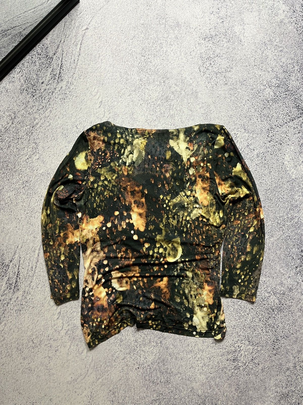 Designer × Escada Escada Black, Orange & Yellow Abstract Print Blouse Size 36 Size M / US 6-8 / IT 42-44 - 5 Thumbnail