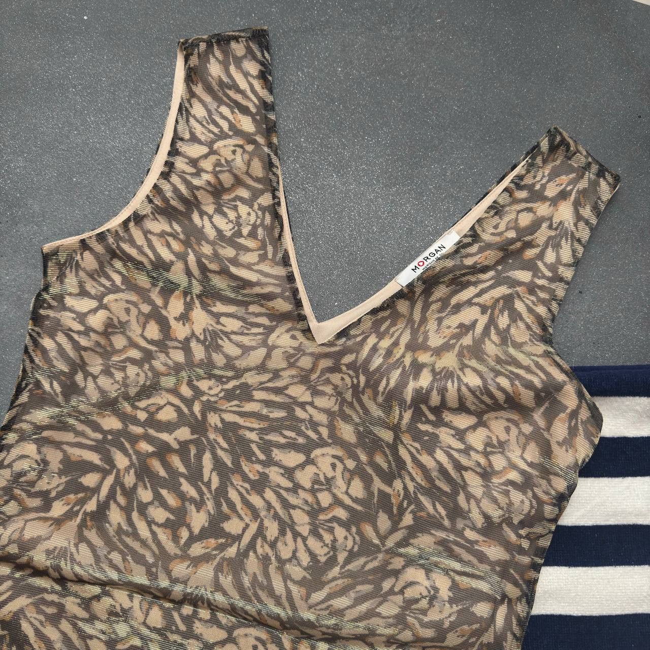 Japanese Brand × Vintage Morgan de Toi Vintage Y2K Sexy Glam Tank Top Size S / US 4 / IT 40 - 3 Thumbnail