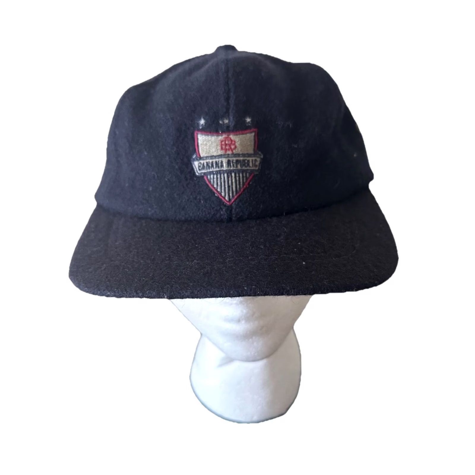 Banana Republic VINTAGE Banana Republic Cabinwear Hat Cap Men’s Blue Wool Buckle One Size Wool Made In USA Baseball Cap 90s Retro Men’s Size ONE SIZE - 2 Thumbnail