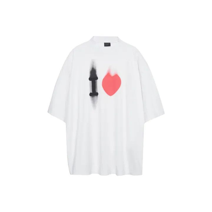 Balenciaga Balenciaga Love Heart Print Short Sleeve T-Shirt Size US XXS / EU 40 - 1 Thumbnail
