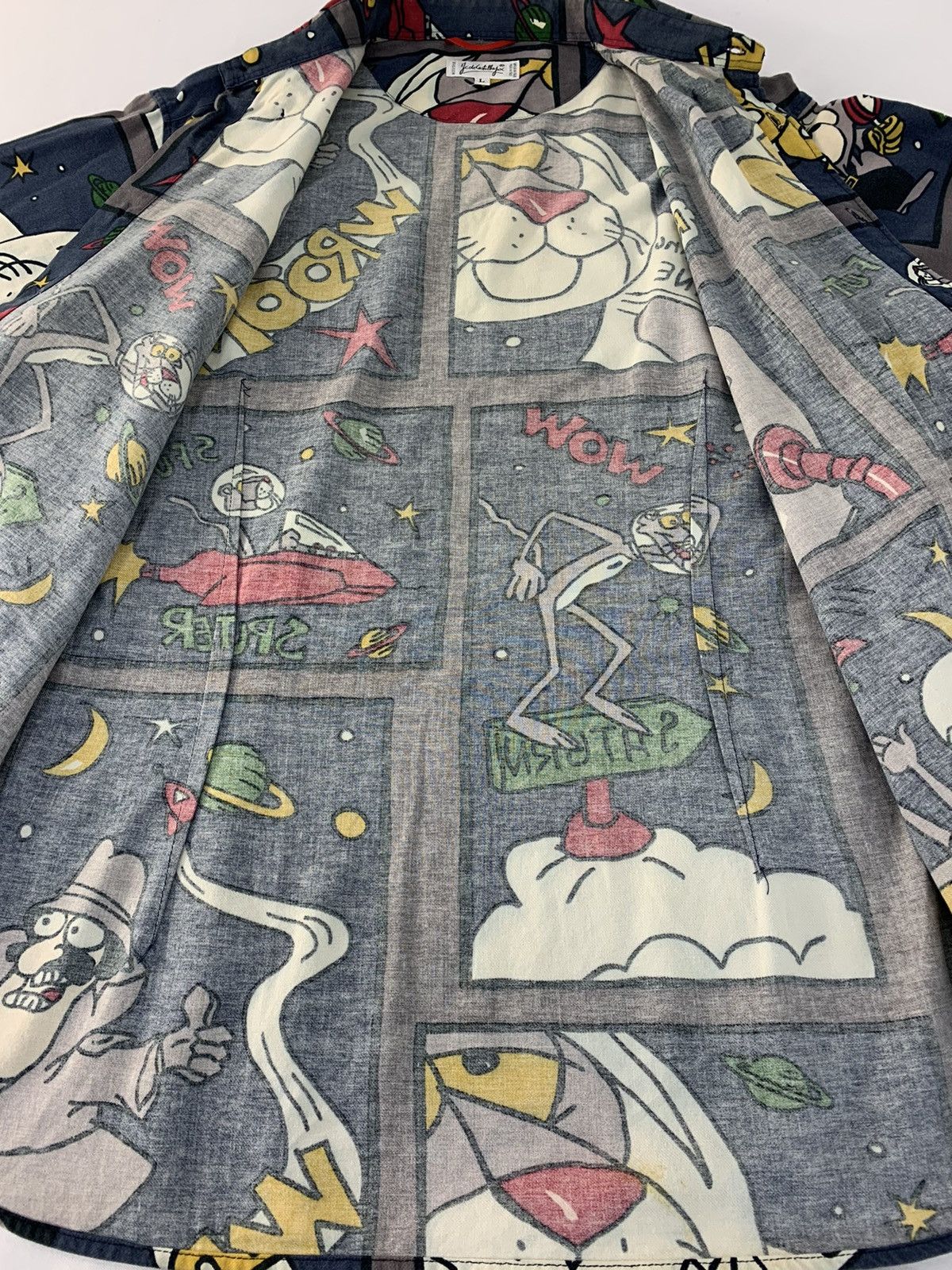 Jean Charles De Castelbajac Vintage Castelbajac X Pink Panther All Over Printed Italy Size US L / EU 52-54 / 3 - 5 Thumbnail