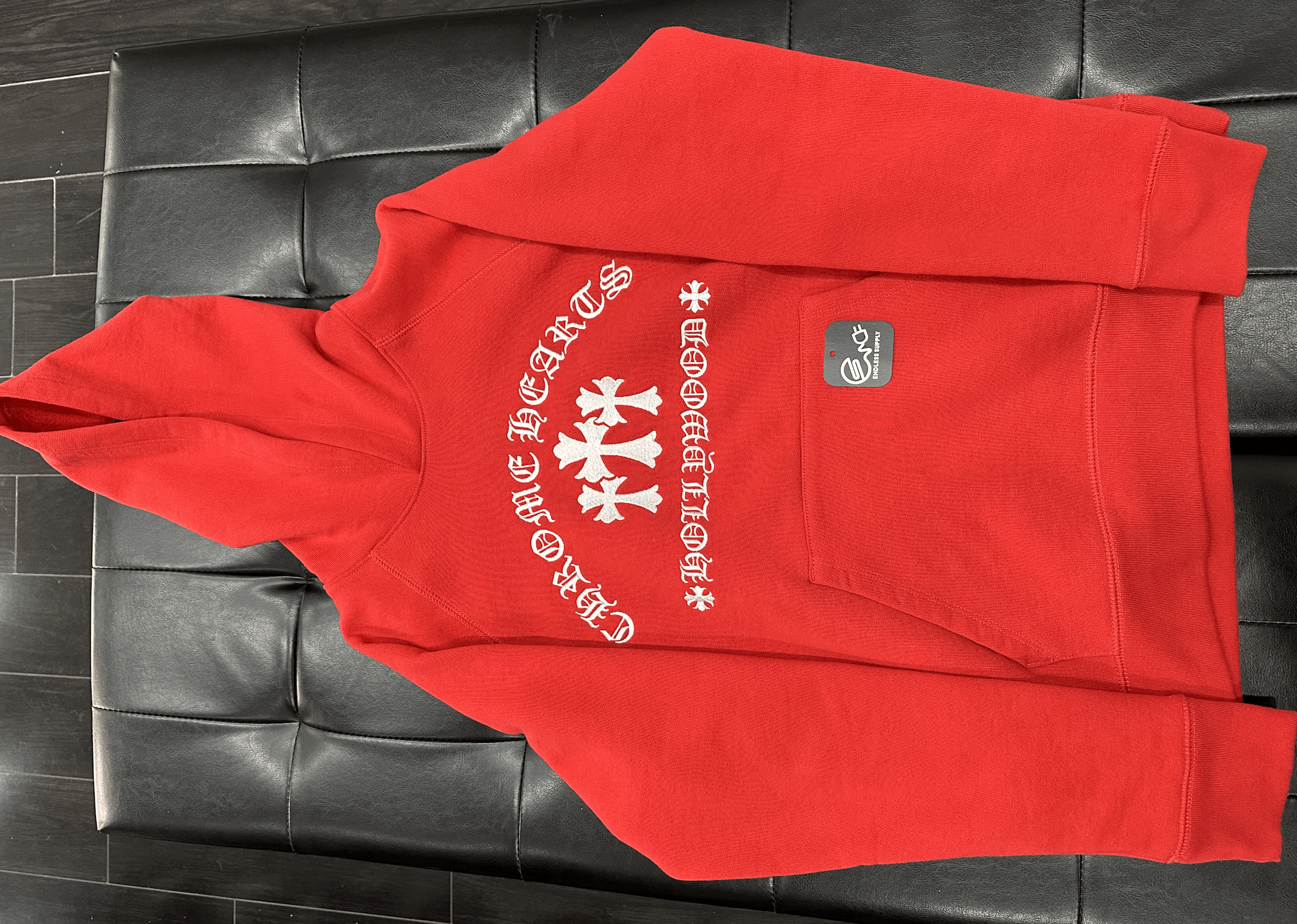 CHROME HEARTS CROSS HOODIE “RED HOLLYWOOD”
