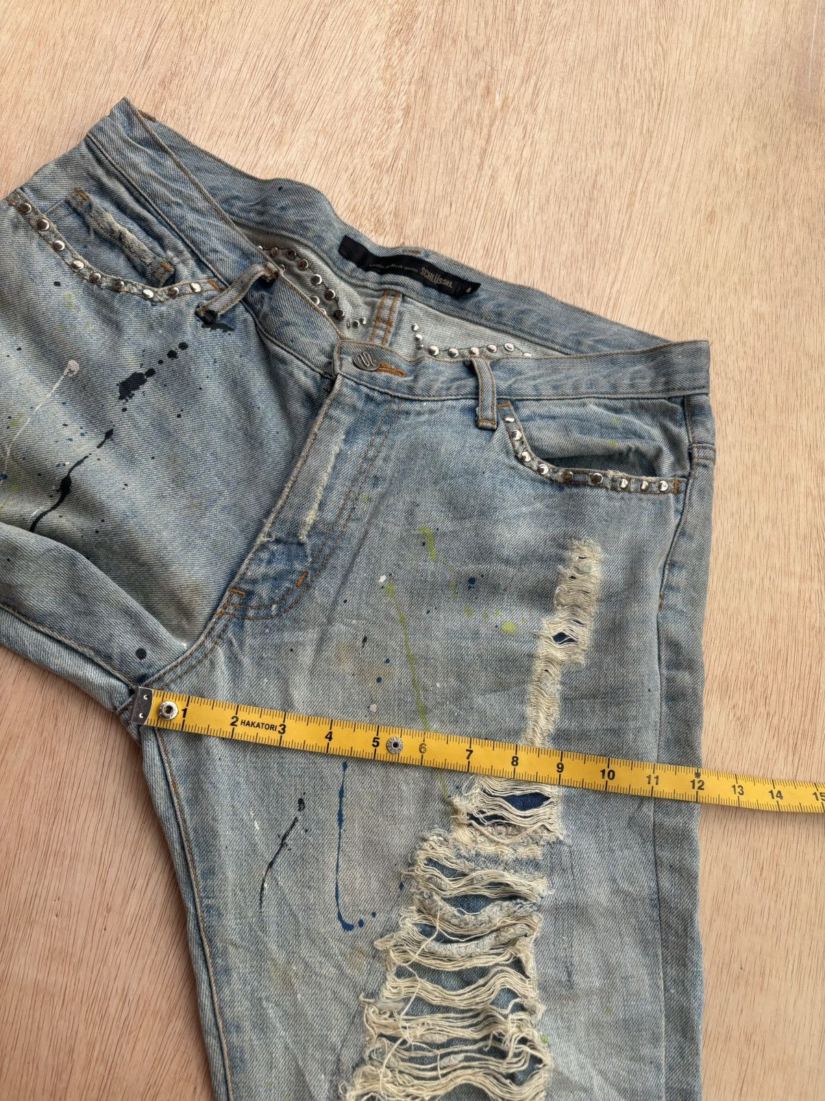If Six Was Nine Distressed Denim Schlussel Ifsixwasnine Lgb style Bootcut Size US 34 / EU 50 - 11 Thumbnail