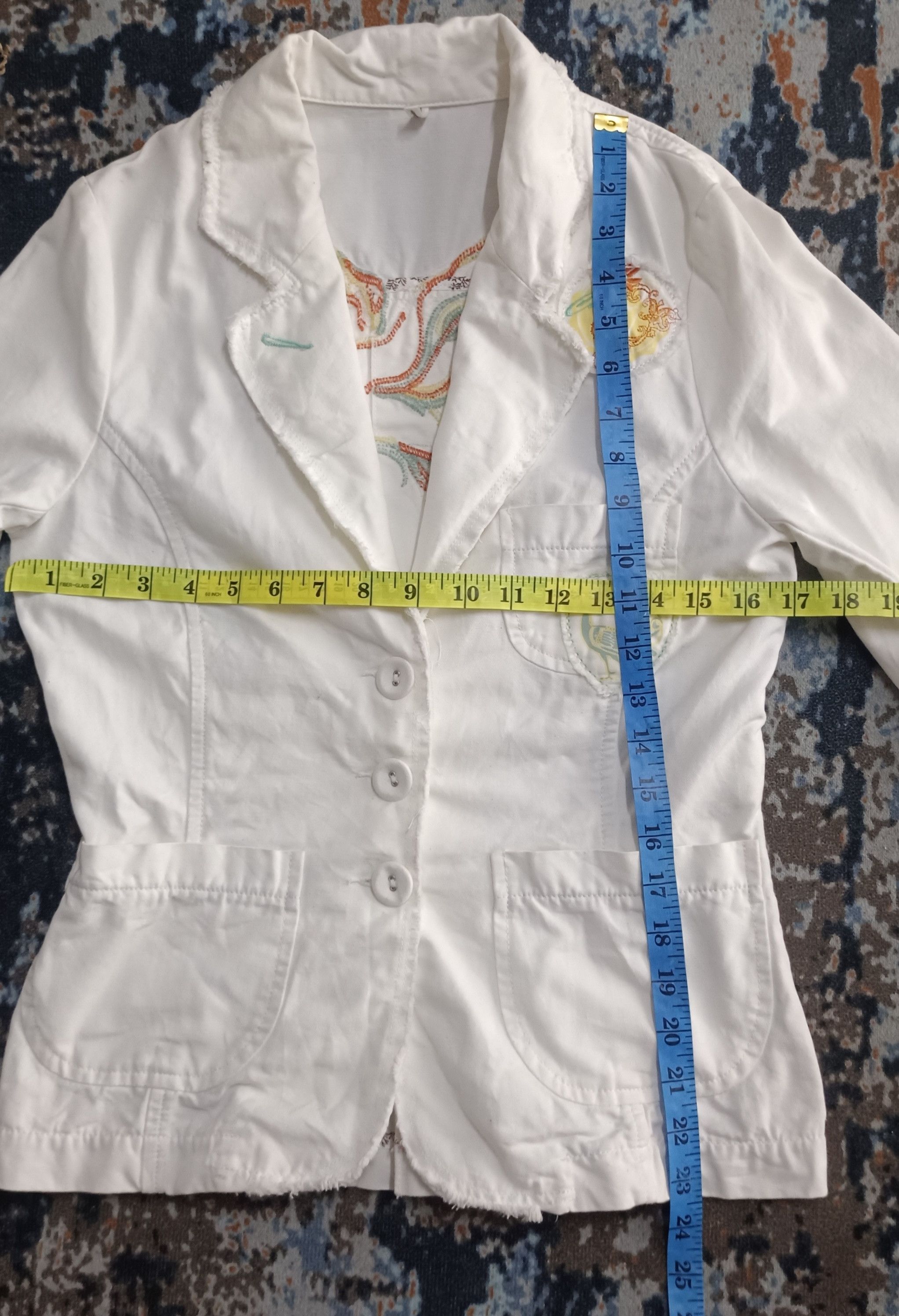 Art Comes First Jeans Jacket bird art by ohipie designer france Size S / US 4 / IT 40 - 20 Thumbnail