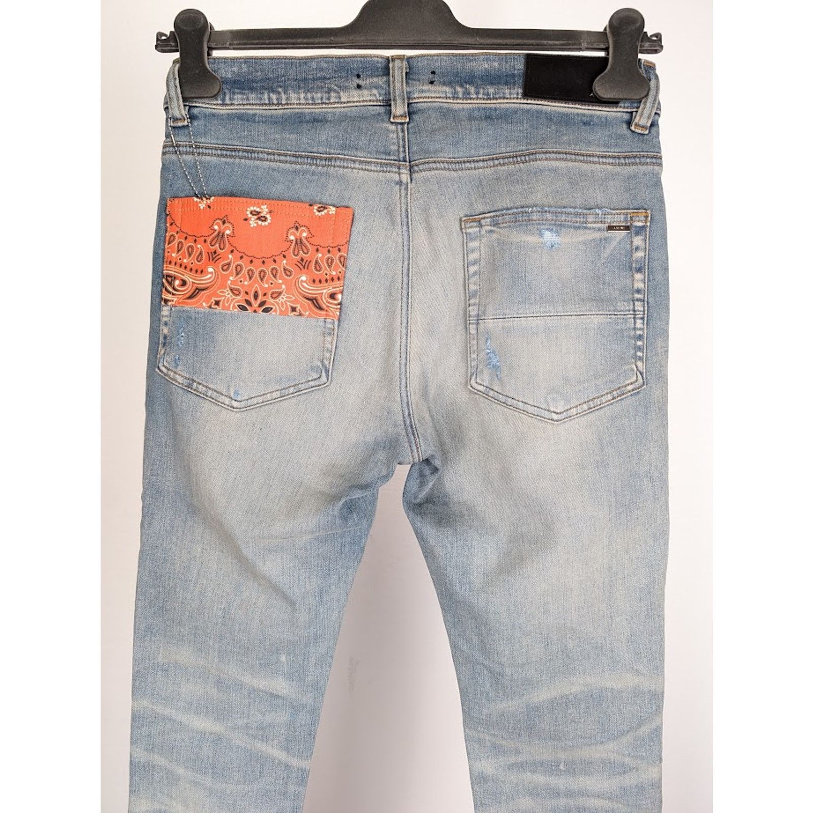 Amiri o1rshd1 Vintage Bandana Artpatch Jeans in Clay Indigo Size US 36 / EU 52 - 14 Thumbnail