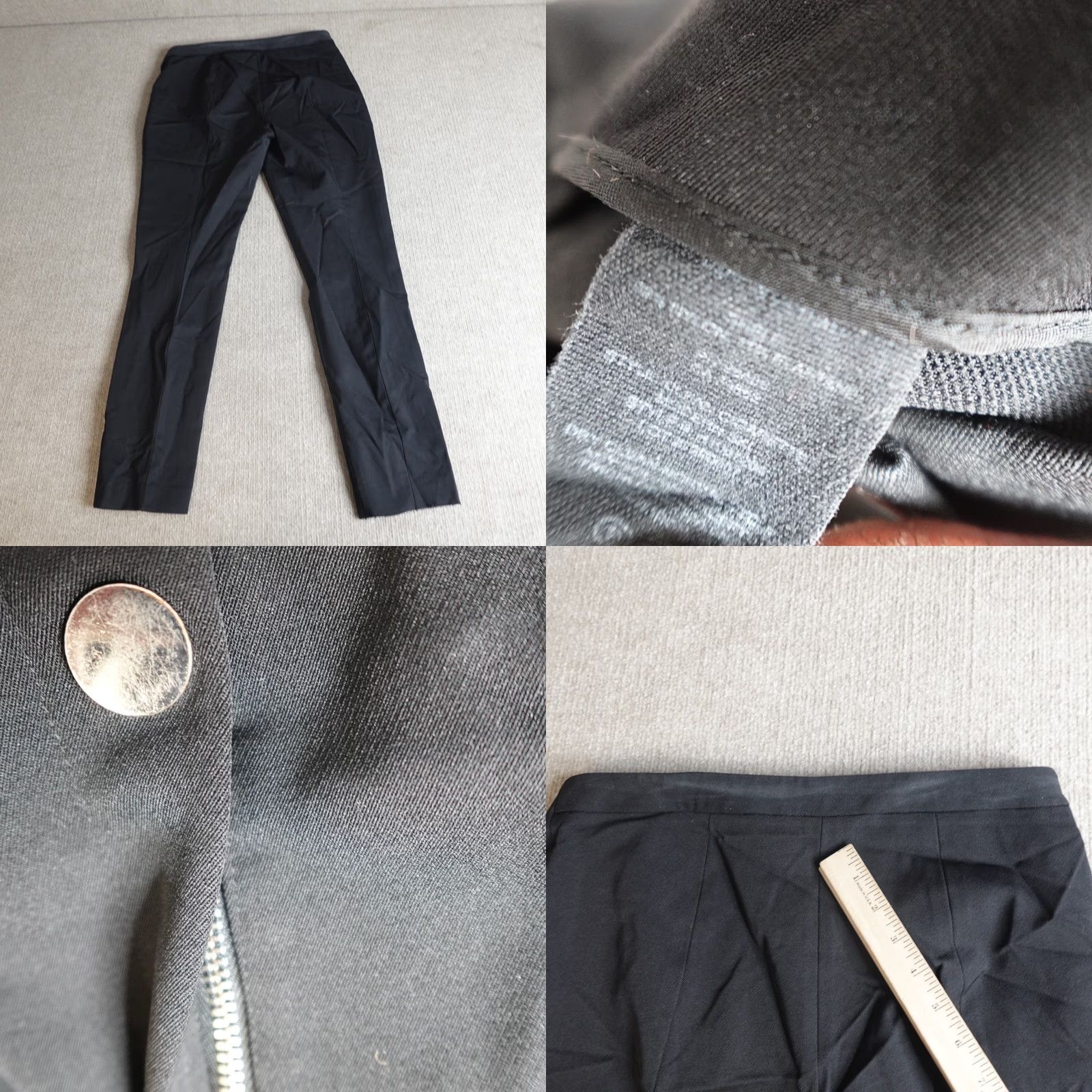 Theory Theory Pants 10 Black Ponte Trousers Flat Front Regular 27In inseam Mens Womens Girls? Size 32" / US 10 / IT 46 - 9 Thumbnail